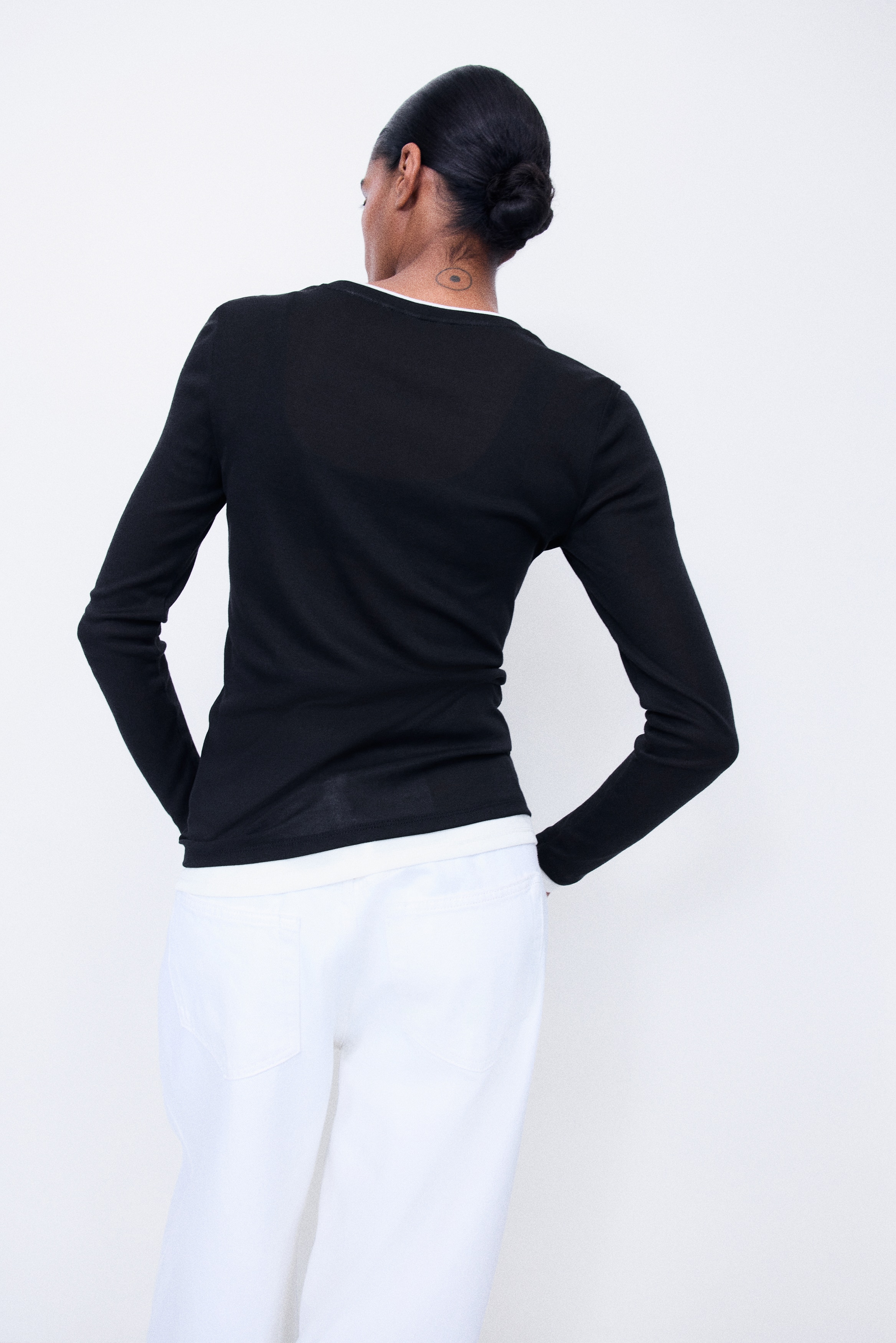 MAMA Layered-Look Jersey Top - thumbnail 3