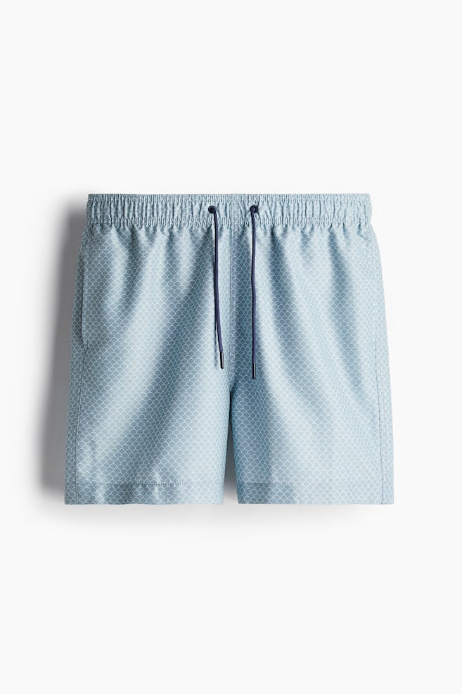 Gemusterte Badeshorts - Hellblau/Gemustert - 1