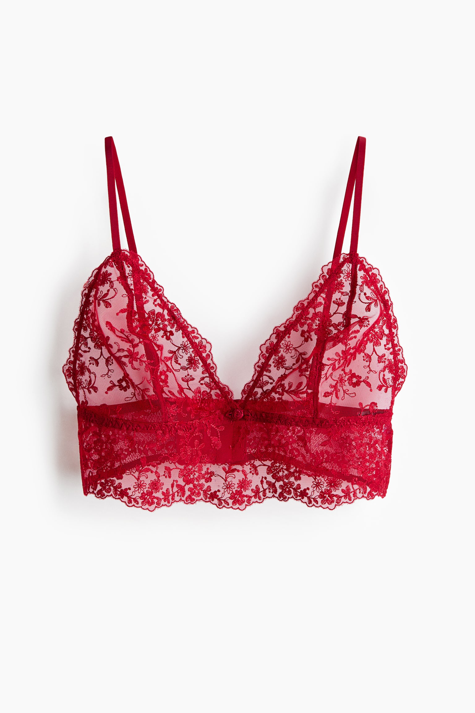 Embroidered bralette - Red - 1