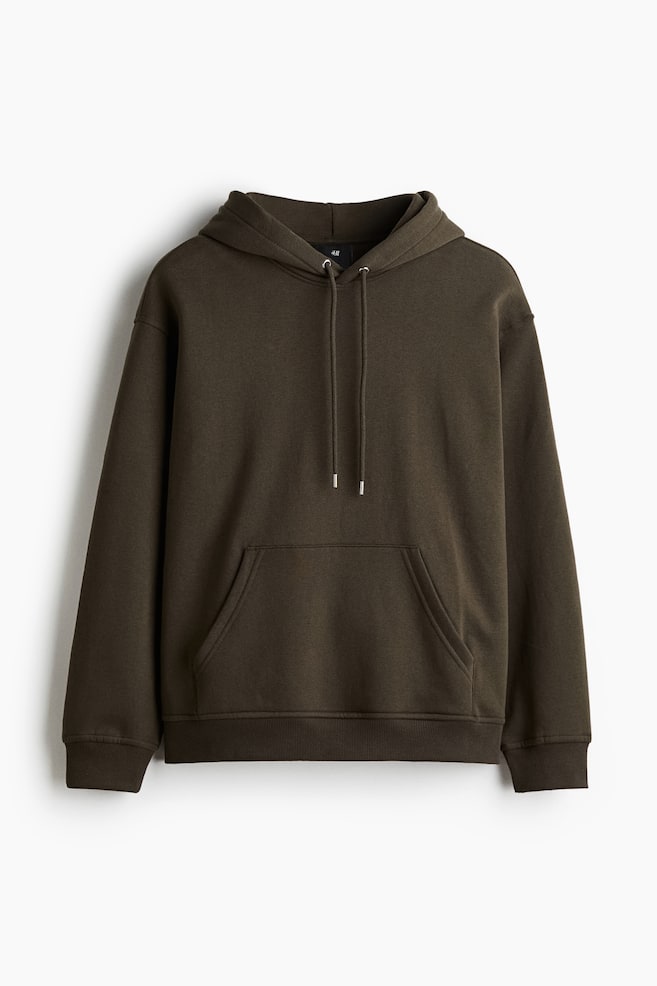Loose Fit Hoodie - Dark khaki green/Black/Light gray melange/Dark gray/Navy blue/Beige/Light blue/Dark forest green/Dark teal/Light gray/Light blue/Dark brown/White/Light beige/Eggplant/Dark gray - 1