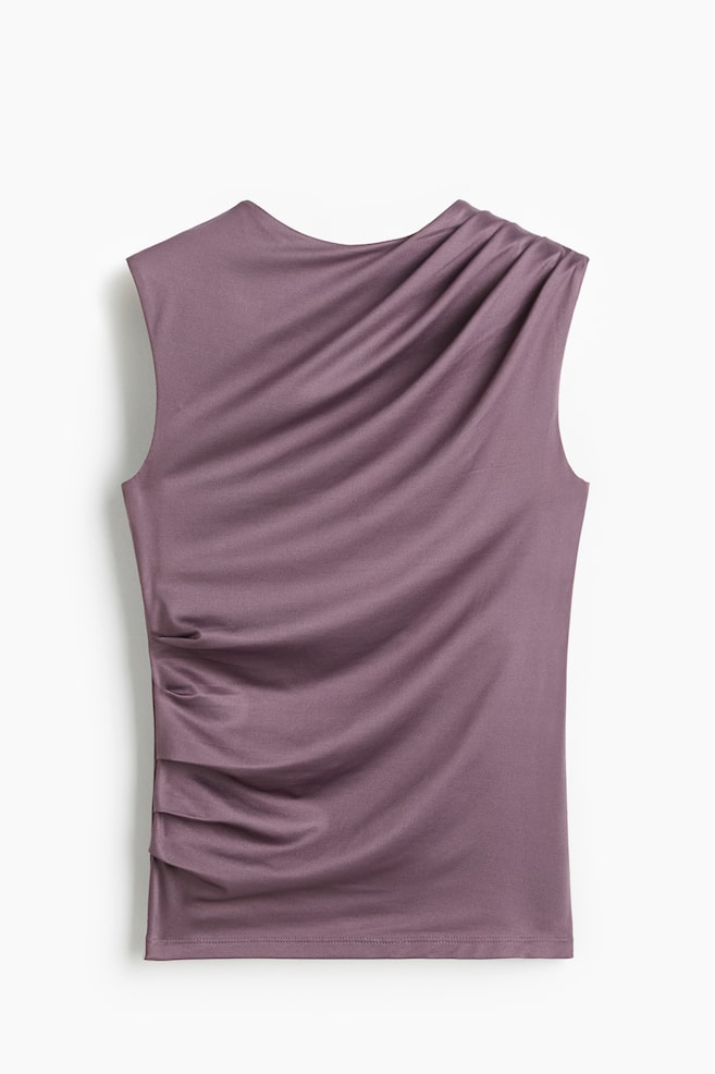 Draped vest top - Dusty purple - 1