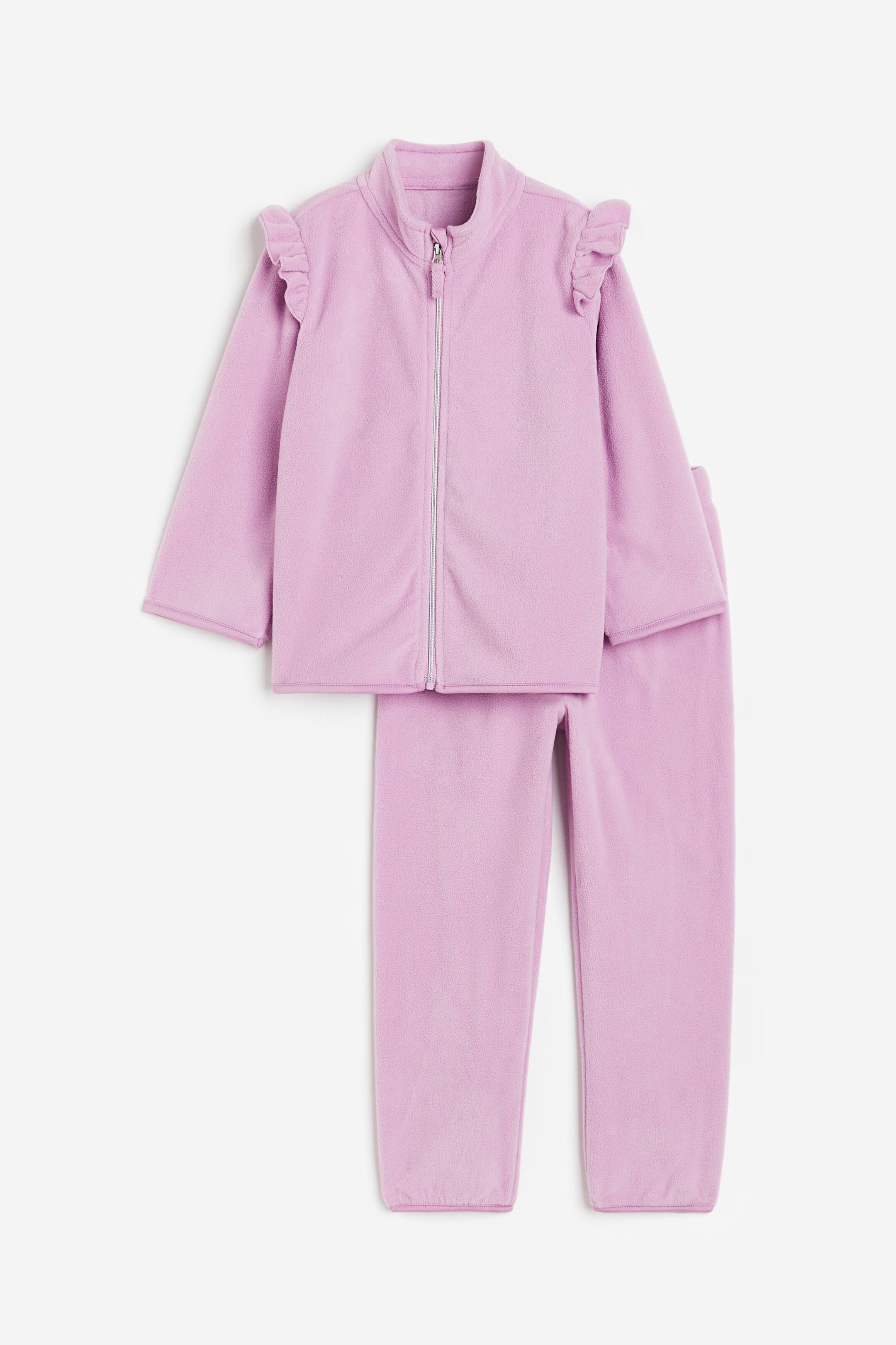 View larger image: 2-piece fleece set - Mauve - Kids | H&M MY 1