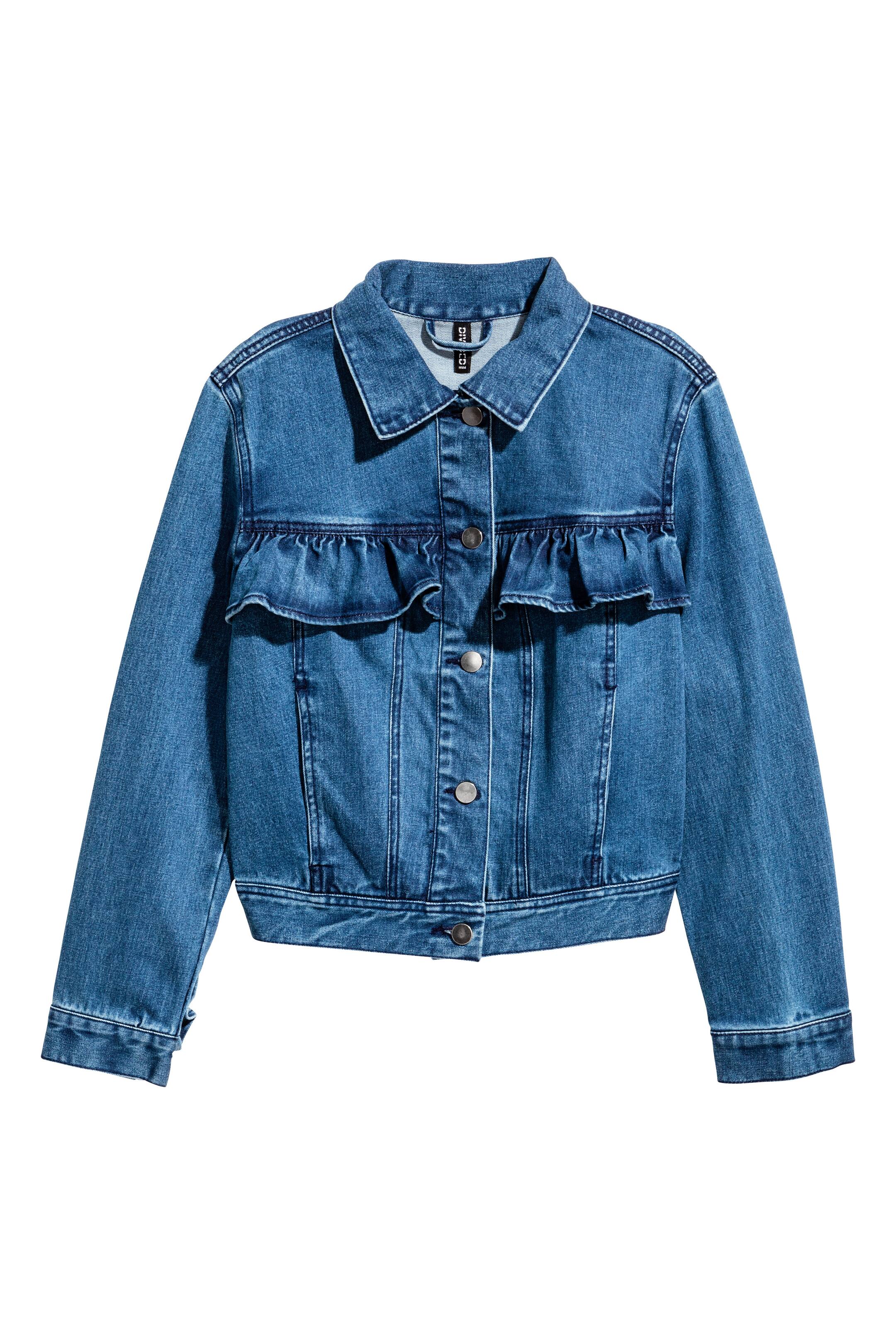 Agrandir l'image: Veste en jean à volants - Bleu denim - FEMME | H&M FR 1