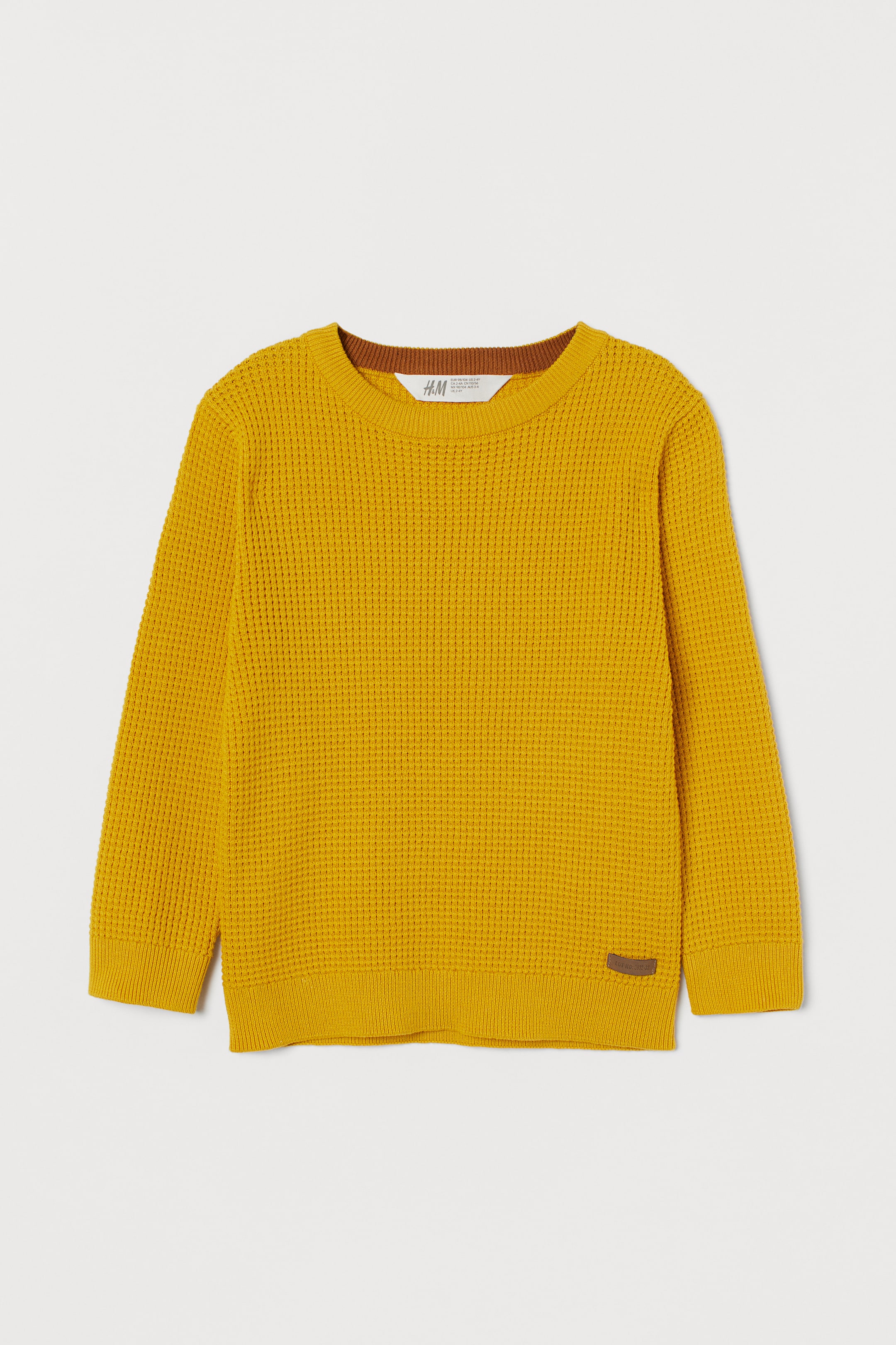 View larger image: Waffle-knit jumper - Yellow - Kids | H&M HK 1