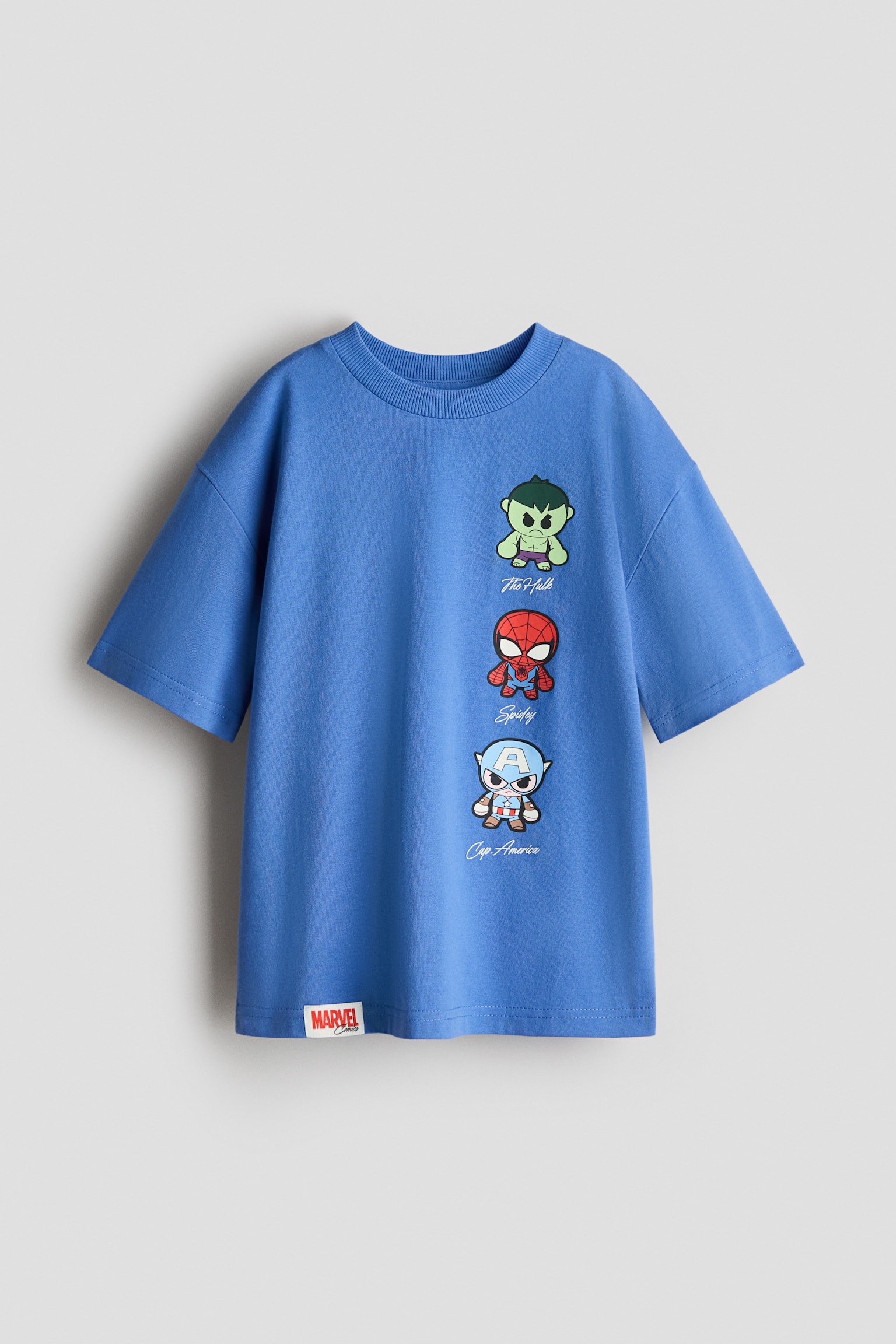 Oversized Printed T-Shirt - Blue/Marvel Comics/White/Pokémon/White/Batman/Dark gray/Snoopy/White/Marvel Comics/Dusty red/Spider-Man