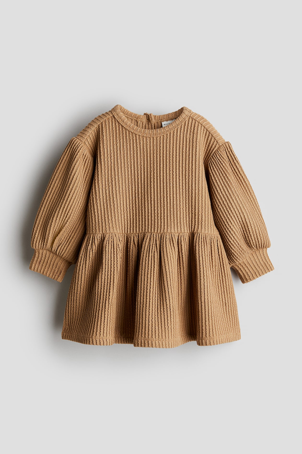 Brown Textured Jersey Dress for kids | H&M US