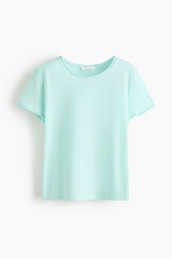 Женские футболки H&M Rolled-Edge T-Shirt