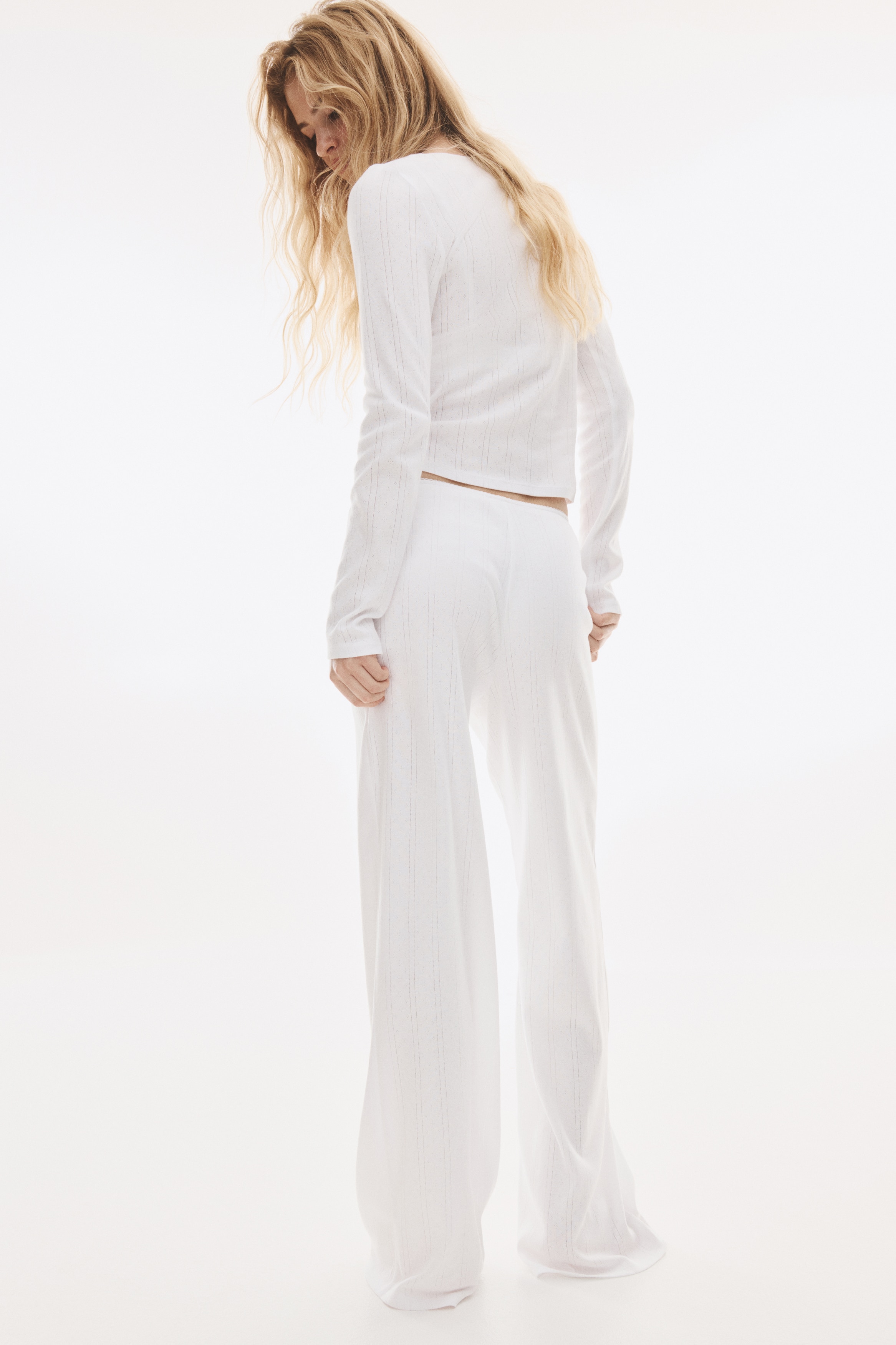 Cotton pointelle pyjamas