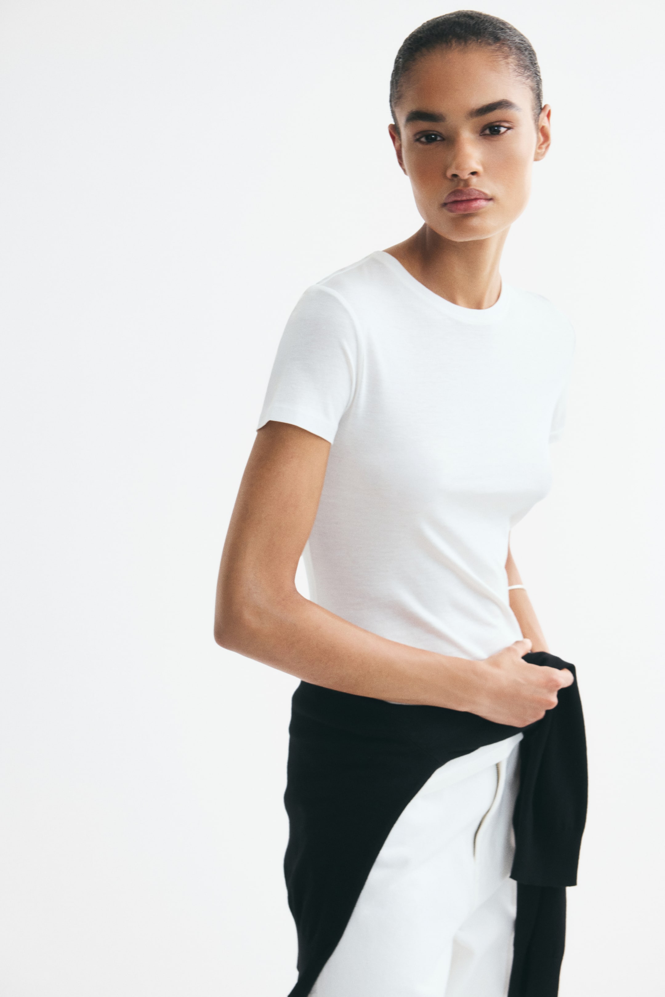 T-shirt en soie mélangée