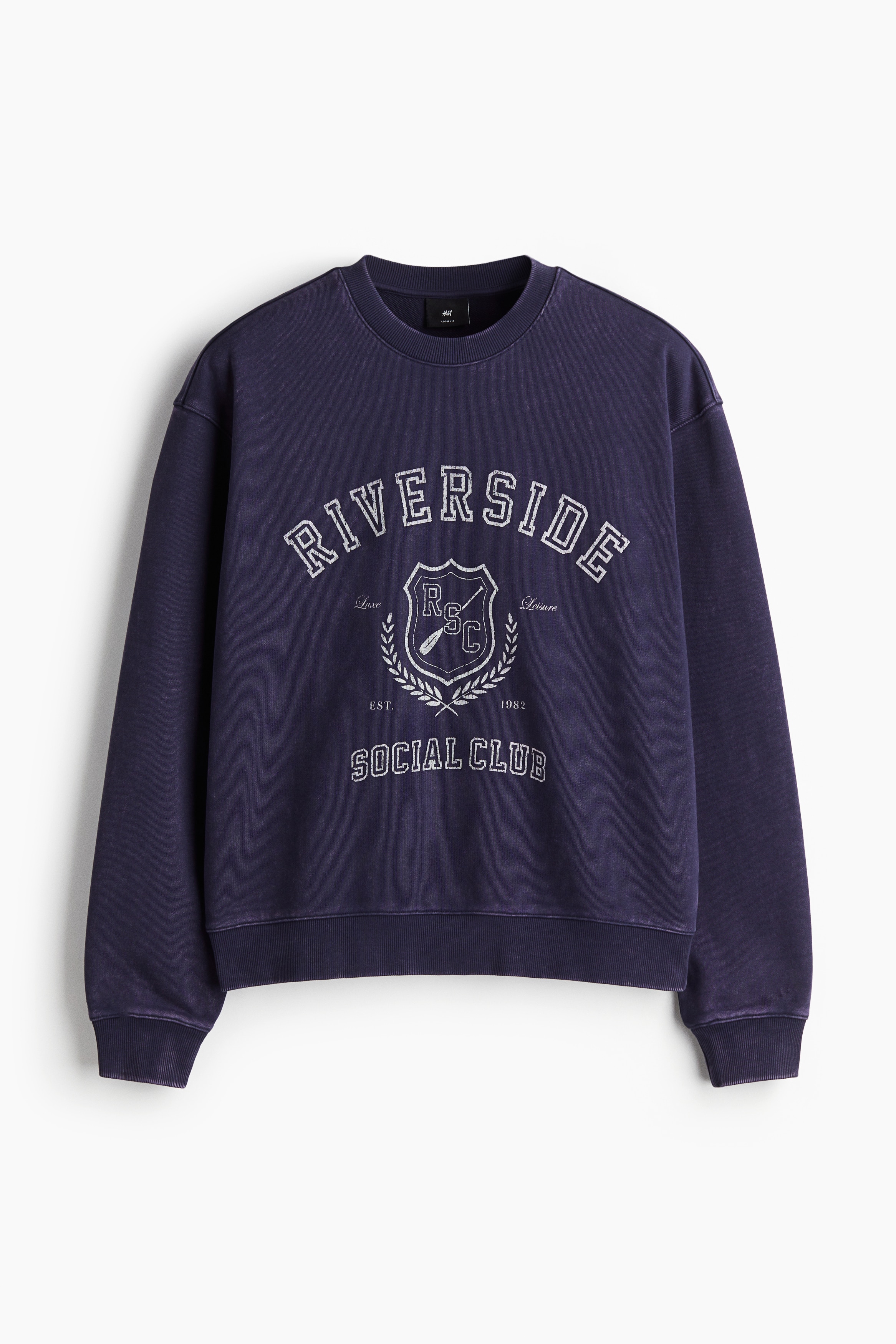 Loose Fit Printed sweatshirt - Blue/Riverside/Beige/Riverside