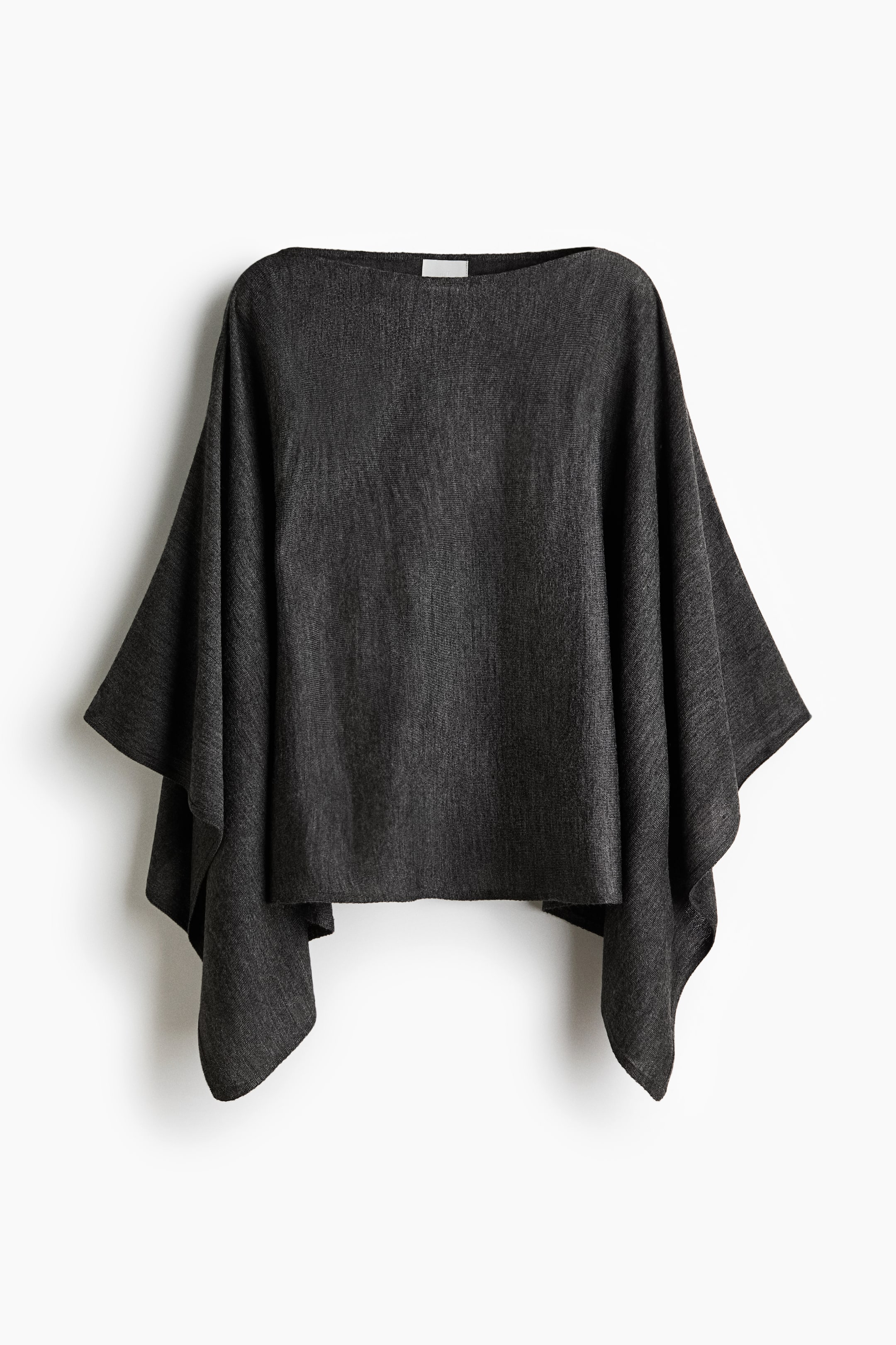 Zobrazit větší obrázek: Pelerína z jemného úpletu - Tmavě šedý melír - ŽENY | H&M CZ 1