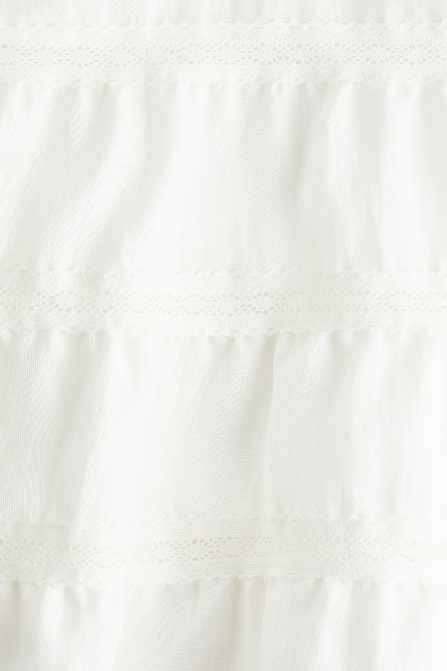 Lace-inset skirt - White/Black - 4