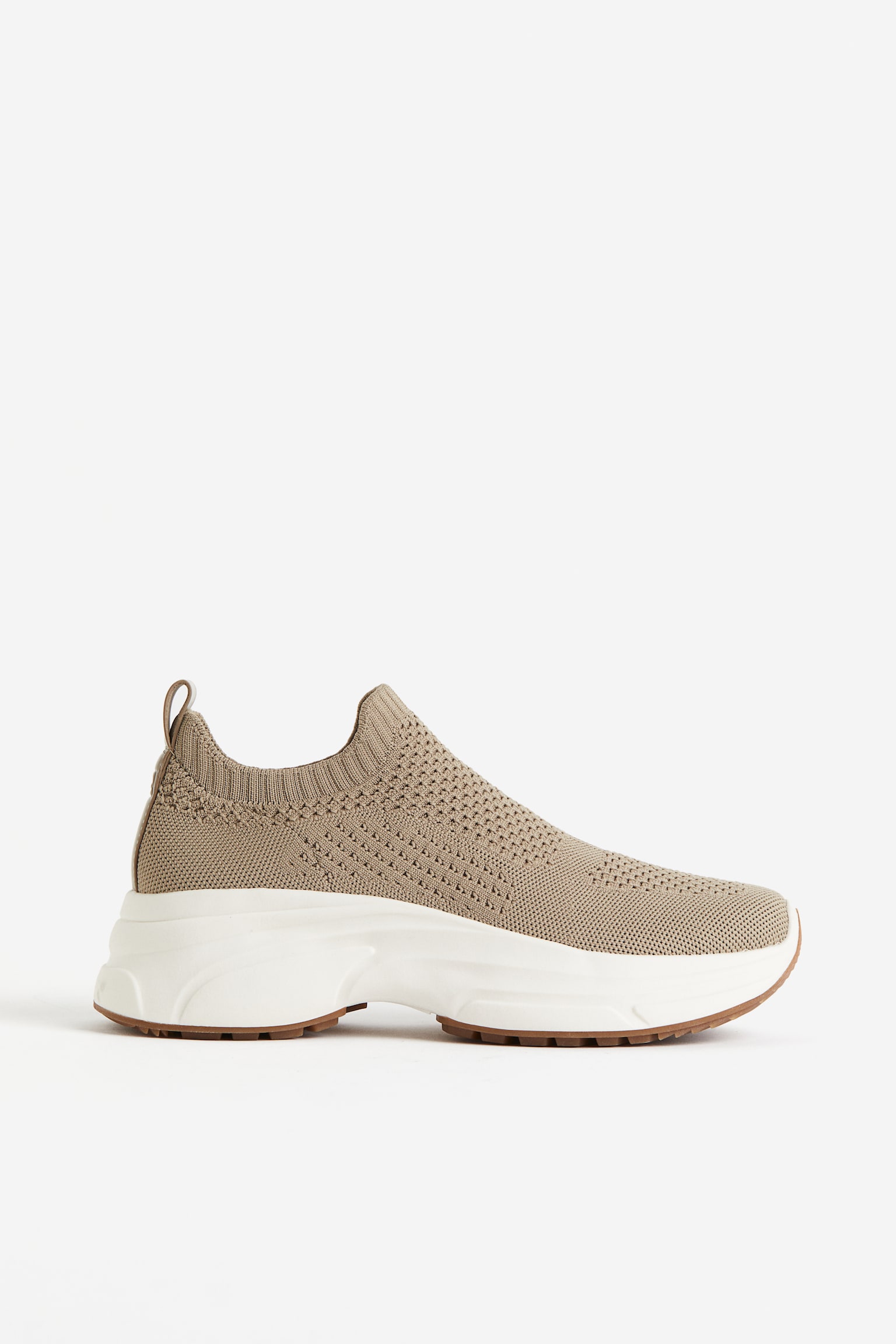 Fully Fashioned Sock Sneakers - Beige/Cream - 4