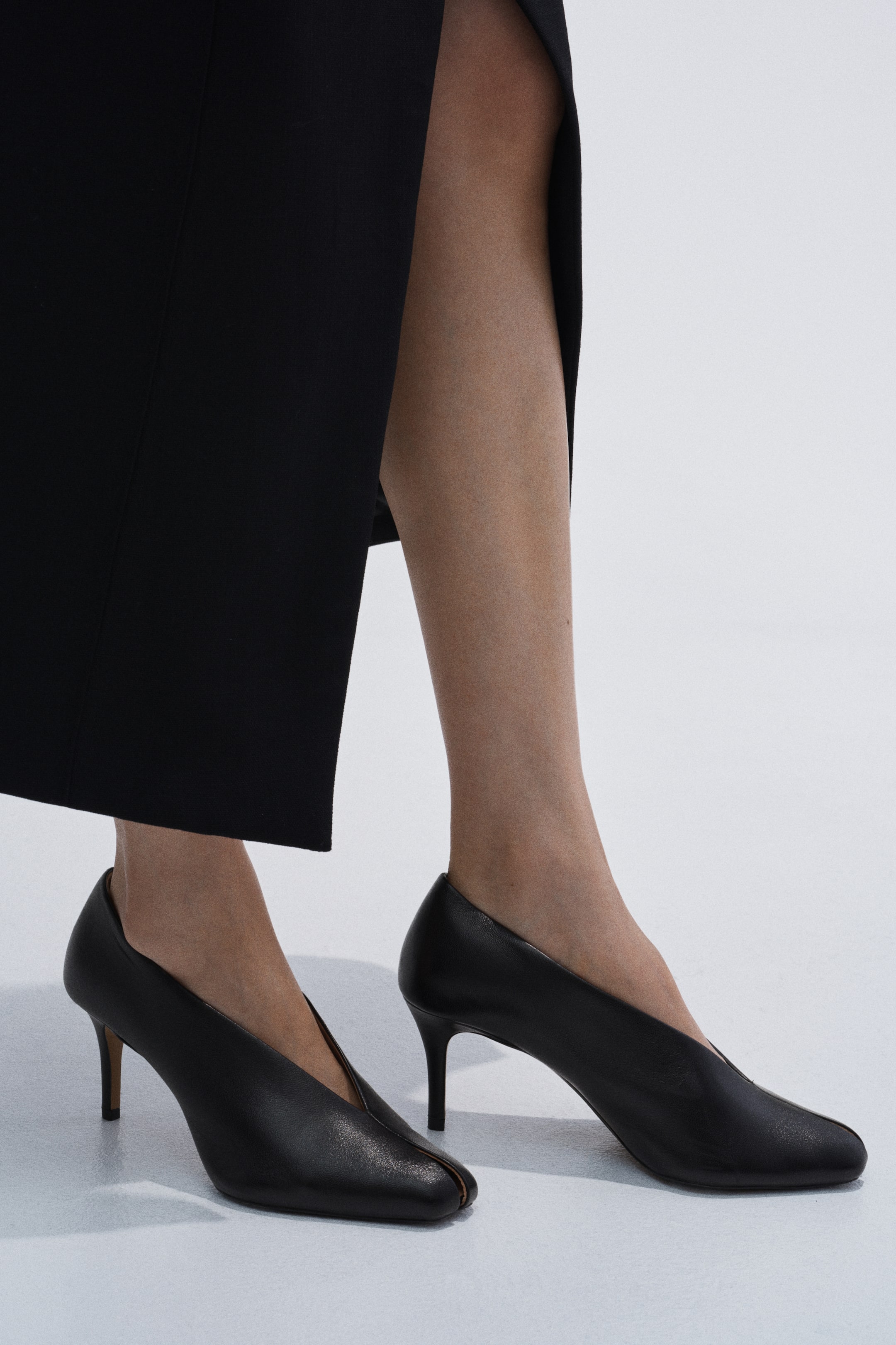 Cutout Leather Pumps