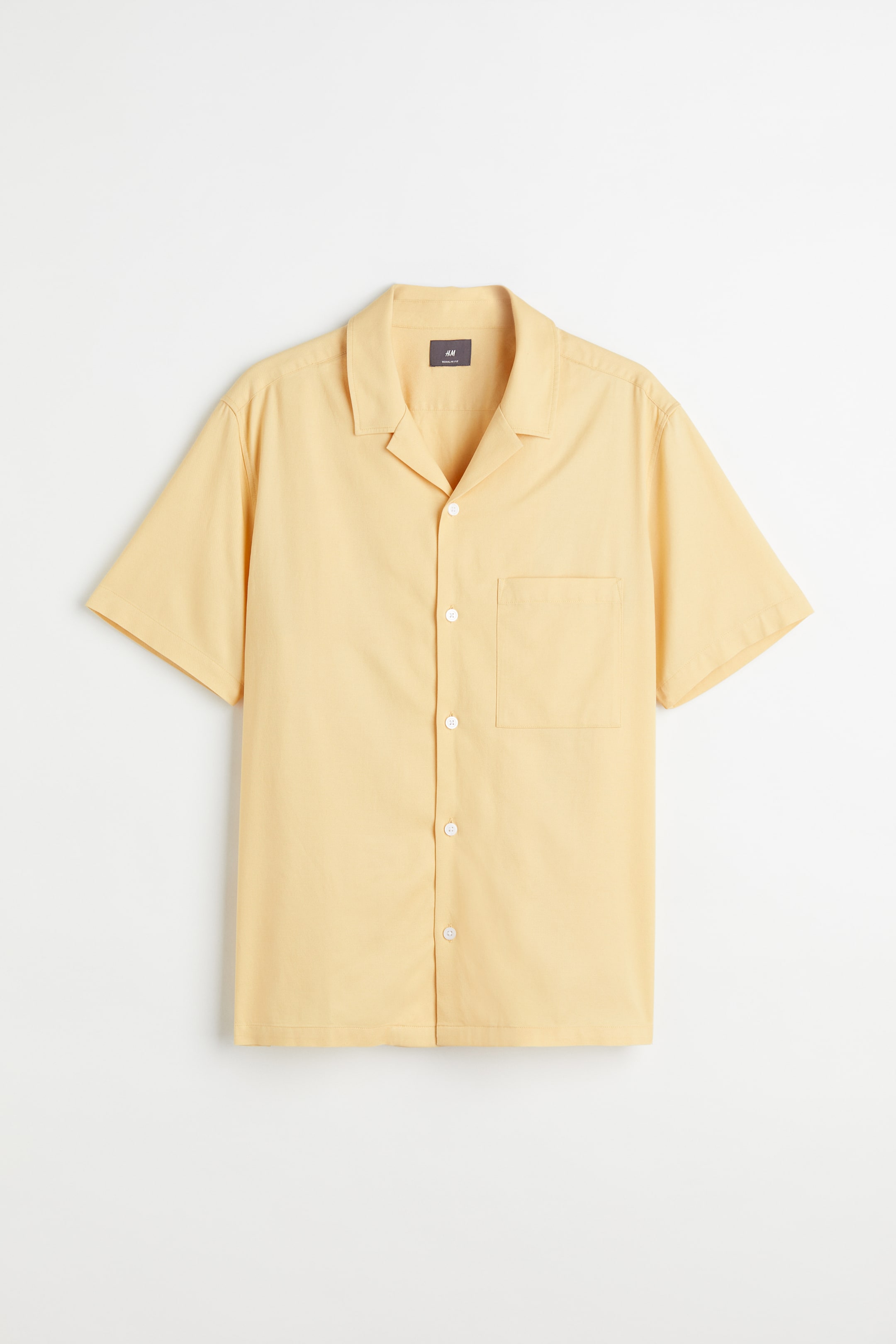 View larger image: Regular Fit Resort Shirt - Light yellow - Men | H&M US 1