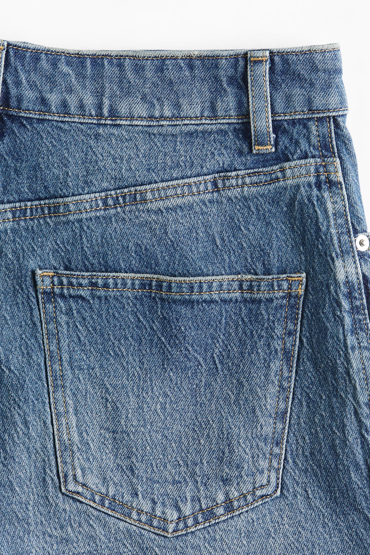 High-Waist Denim Skort - image 3
