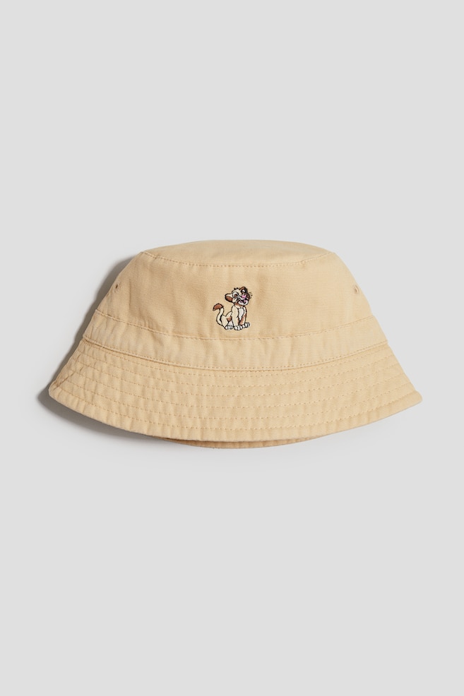 Embroidered-Detail Cotton Bucket Hat - Beige/The Lion King/Light beige/Miffy - 1