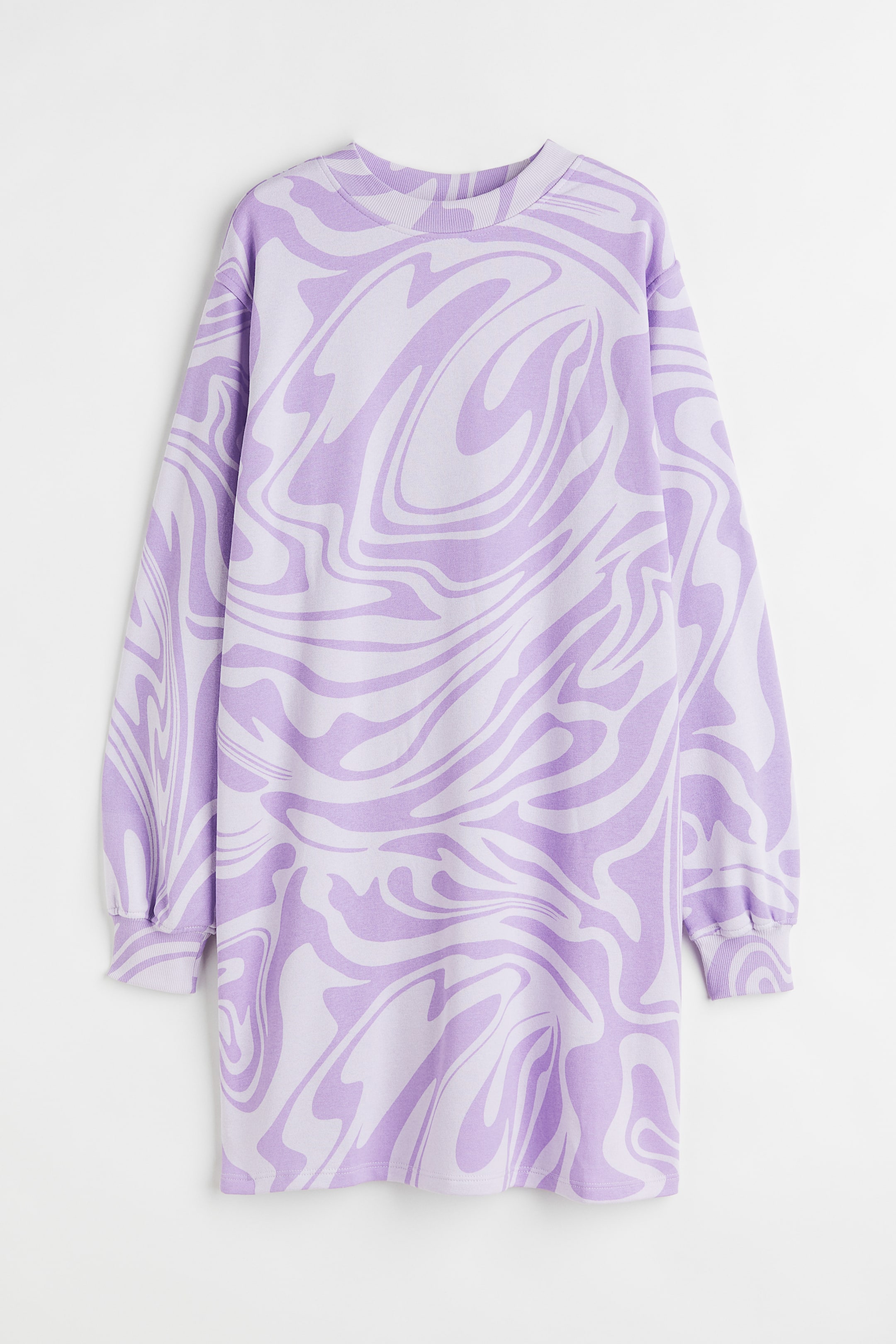 View larger image: Patterned sweatshirt dress - Light purple/Patterned - Ladies | H&M IN 1