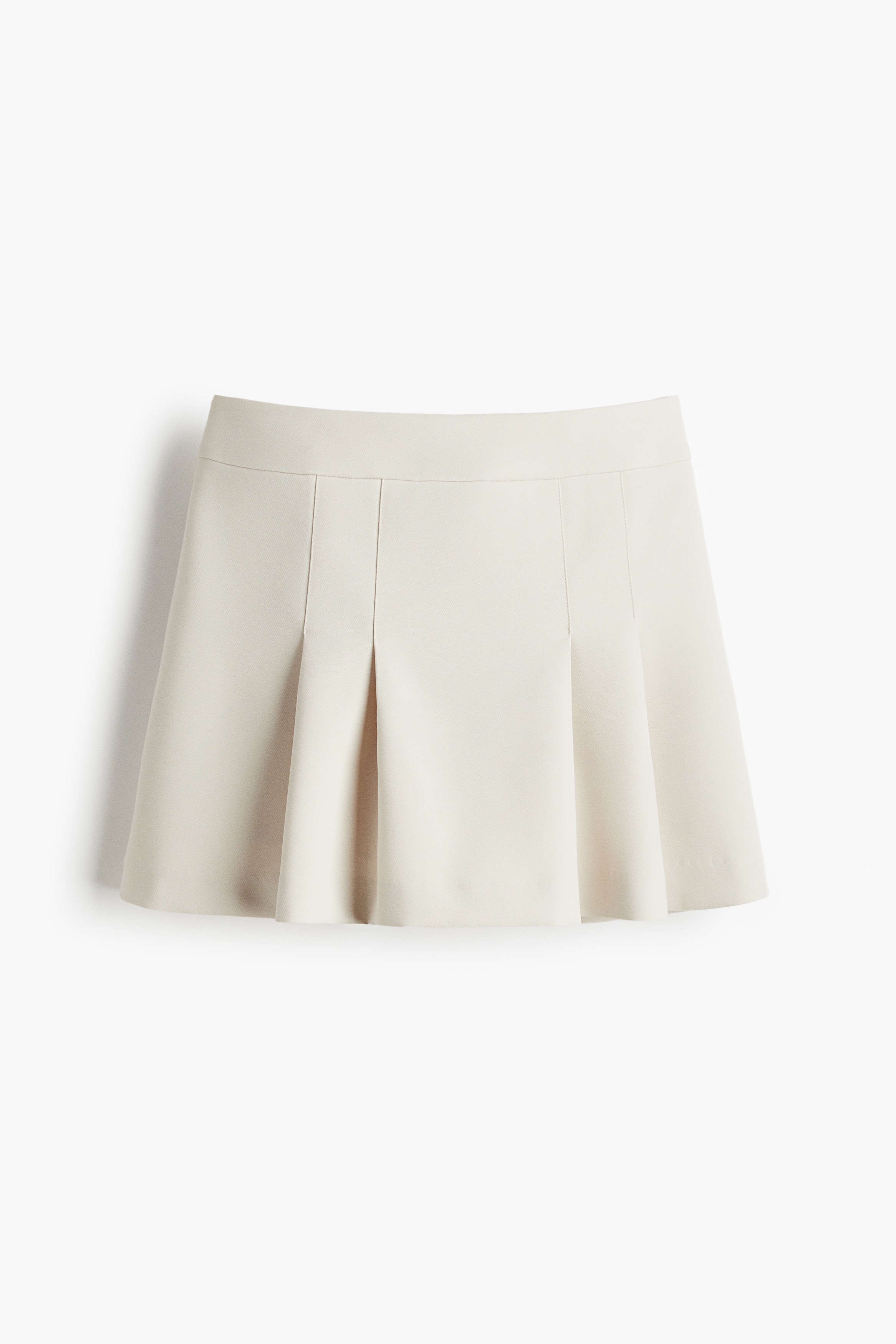 Pleated skort - Light beige