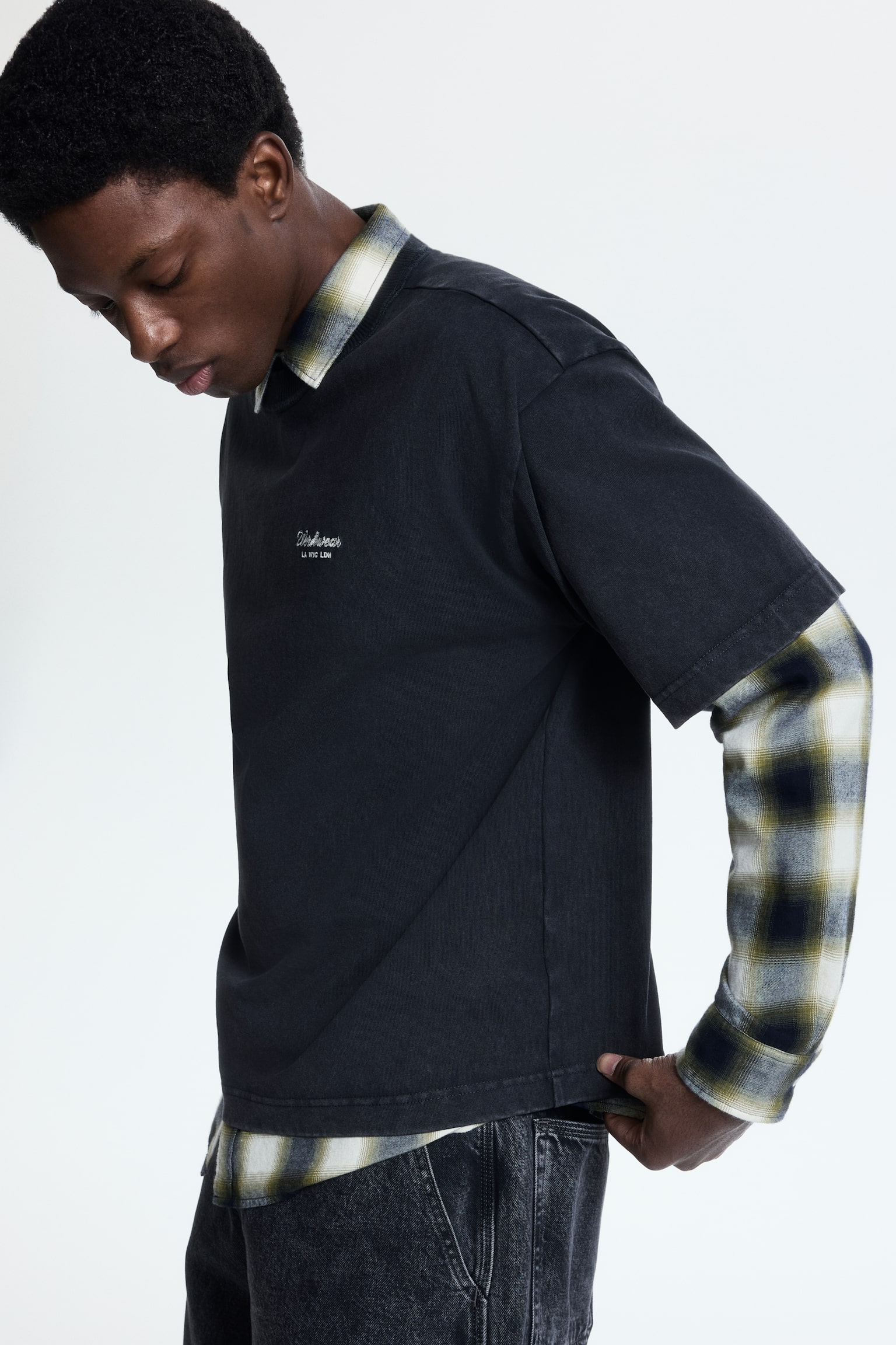 טישירט עם הדפס Loose Fit - שחור/Workwear/אפור בהיר/Not for Ceremony/אדום/Sunset - 7