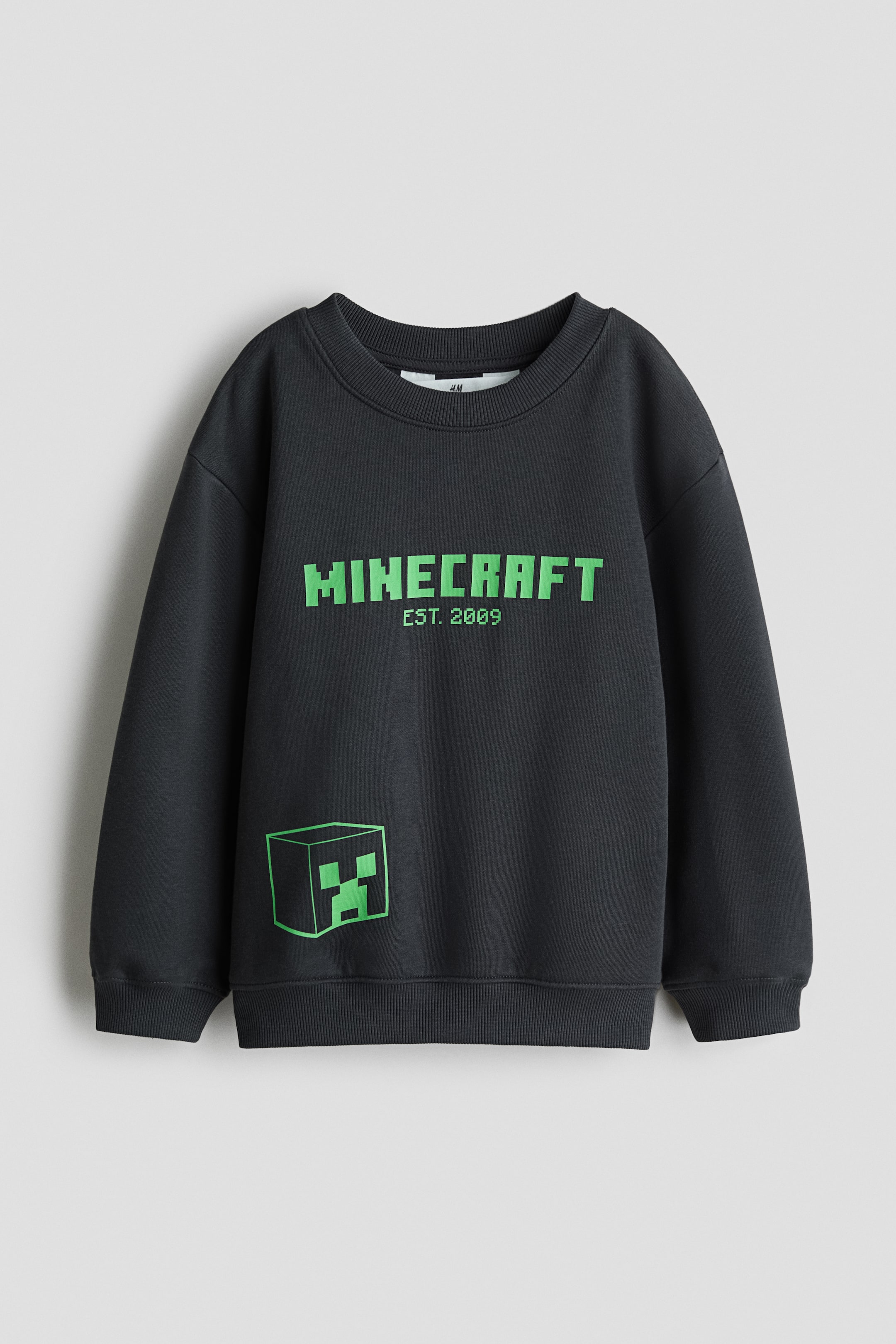 拡大画像を表示: プリントデザインスウェットシャツ - ブラック／Minecraft - Kids | H&M JP 1