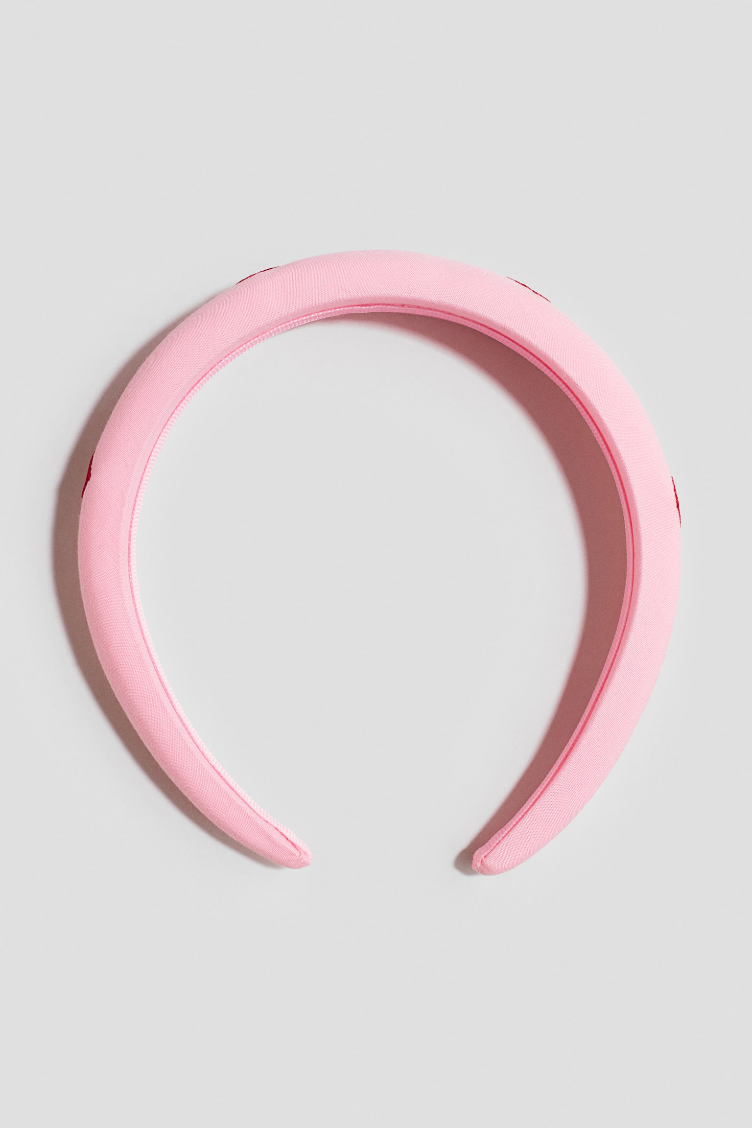 Wide Hairband - Pink/hearts/Light pink