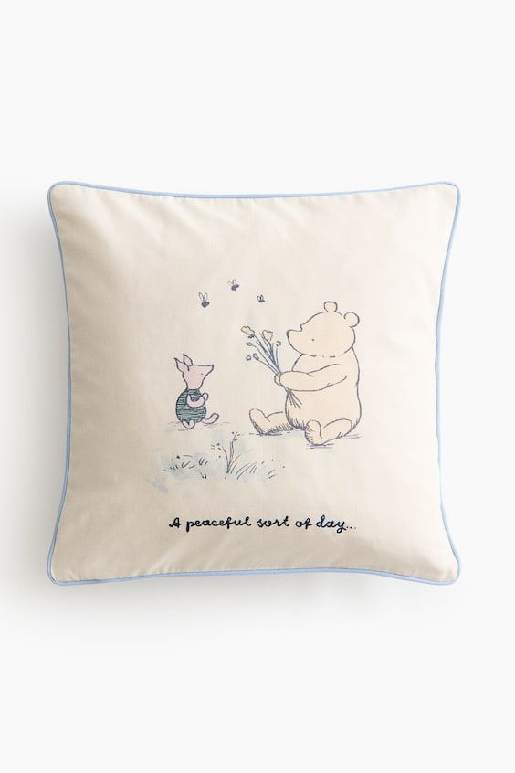 H&M Print-Motif Canvas Cushion Cover