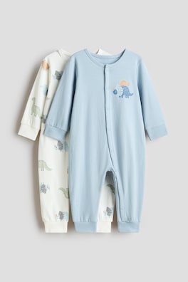 2-pack pyjamasoverall i bomull