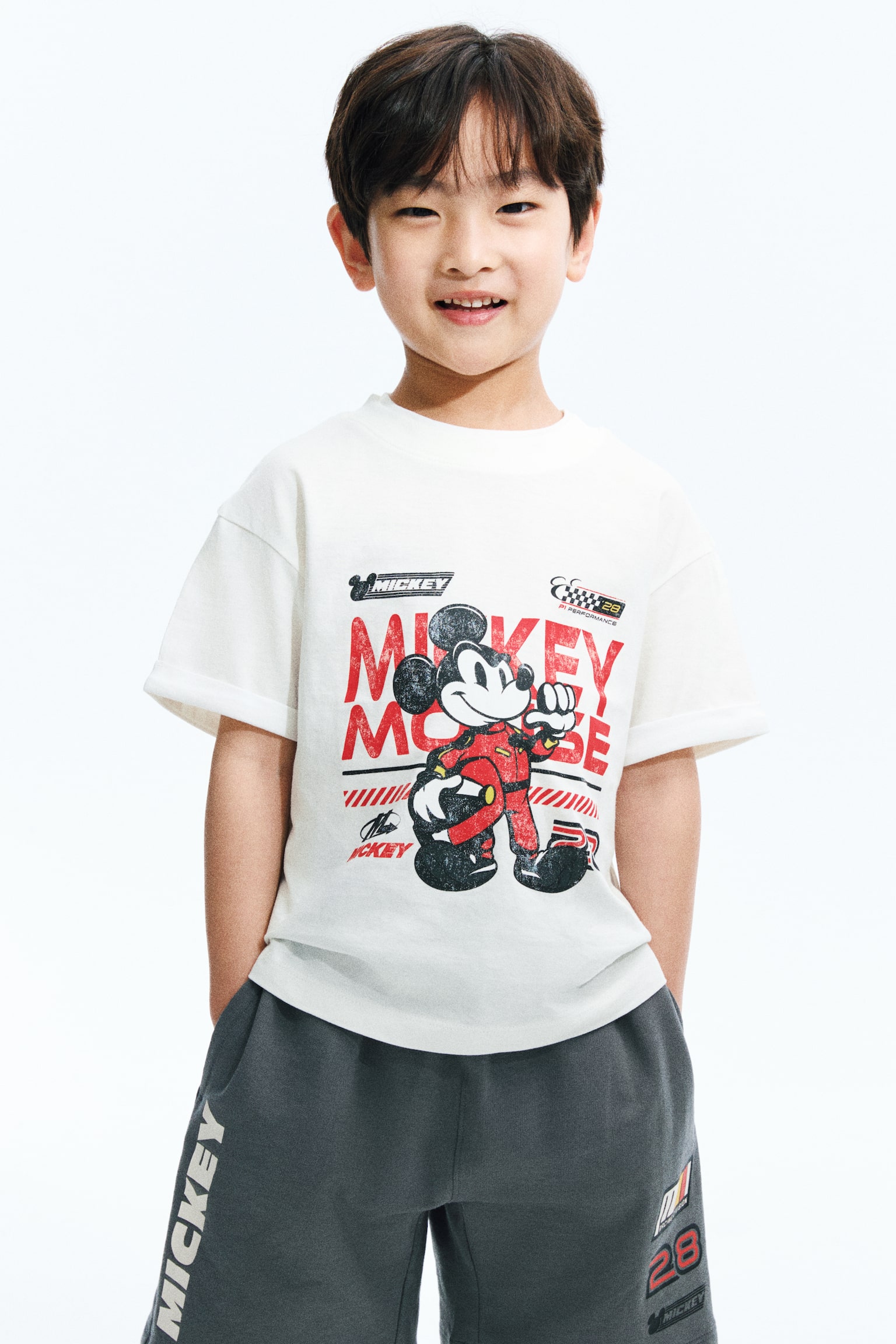 Layered-look printed T-shirt - Cream/Mickey Mouse/White/Toy Story/Black/Mickey Mouse/Light purple/Toy Story - 1