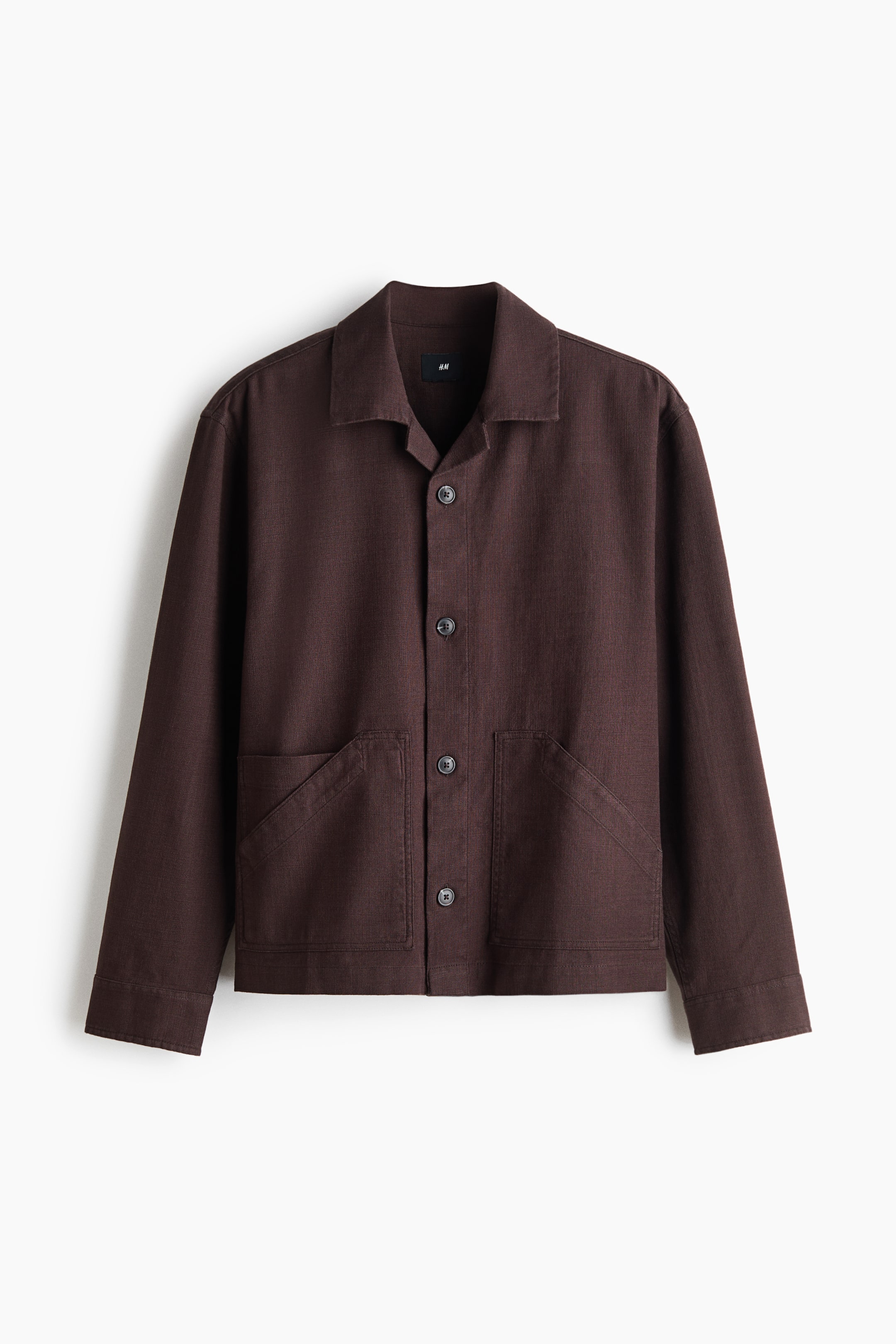 View larger image: Cotton resort overshirt - Dark brown - Men | H&M 1