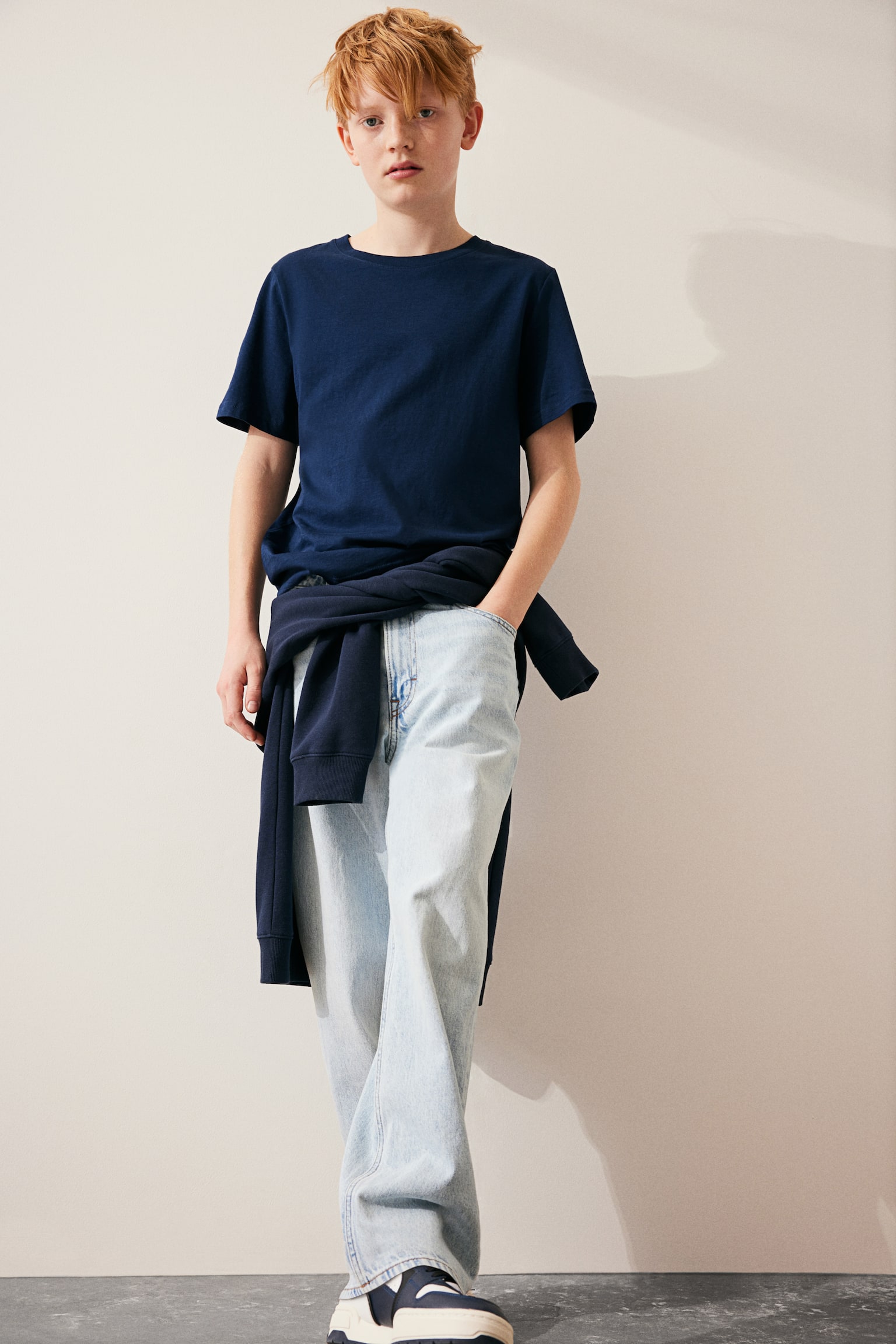 Cotton T-shirt - Navy blue/White/Black/Grey marl/Mole - 3