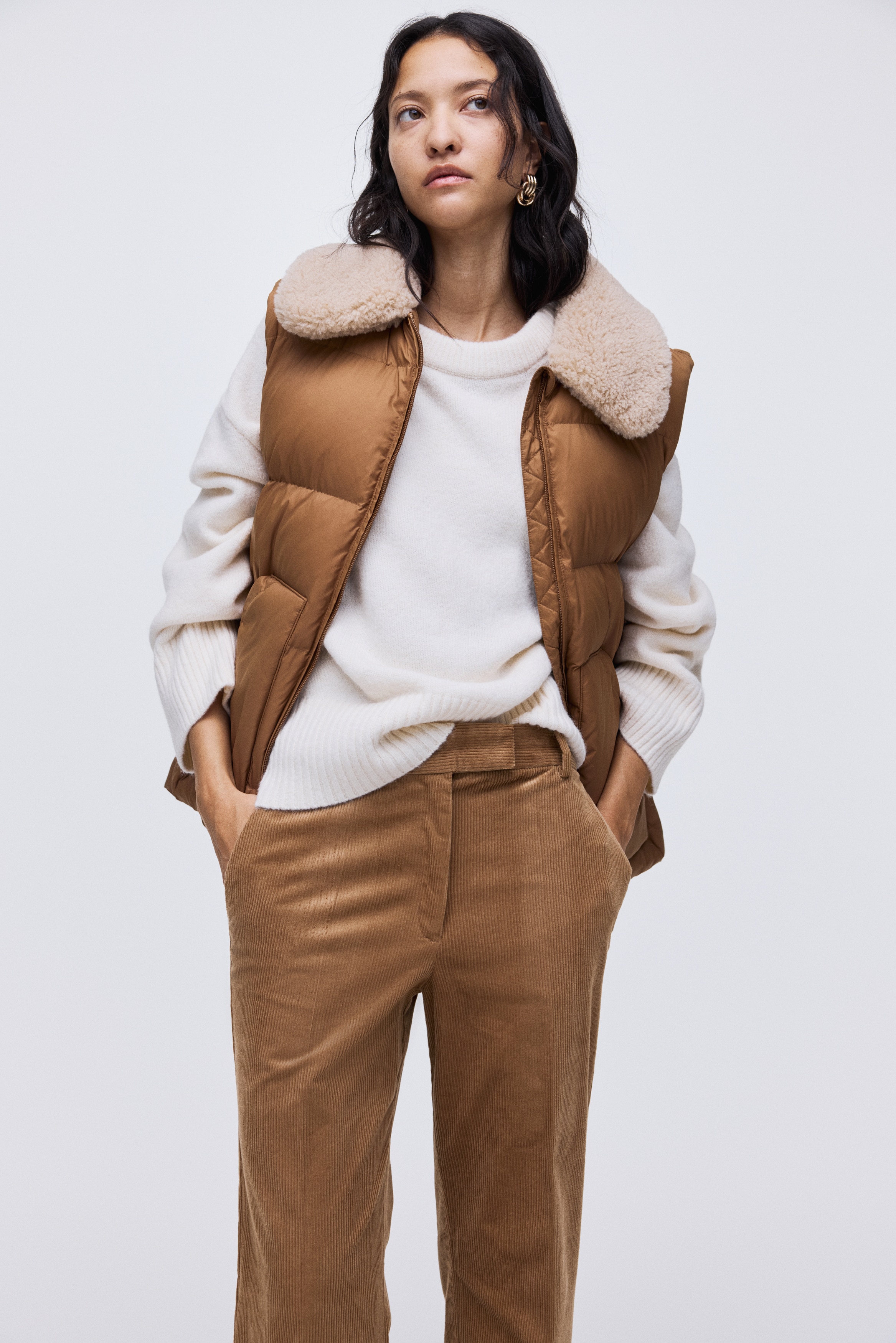Bootcut corduroy trousers