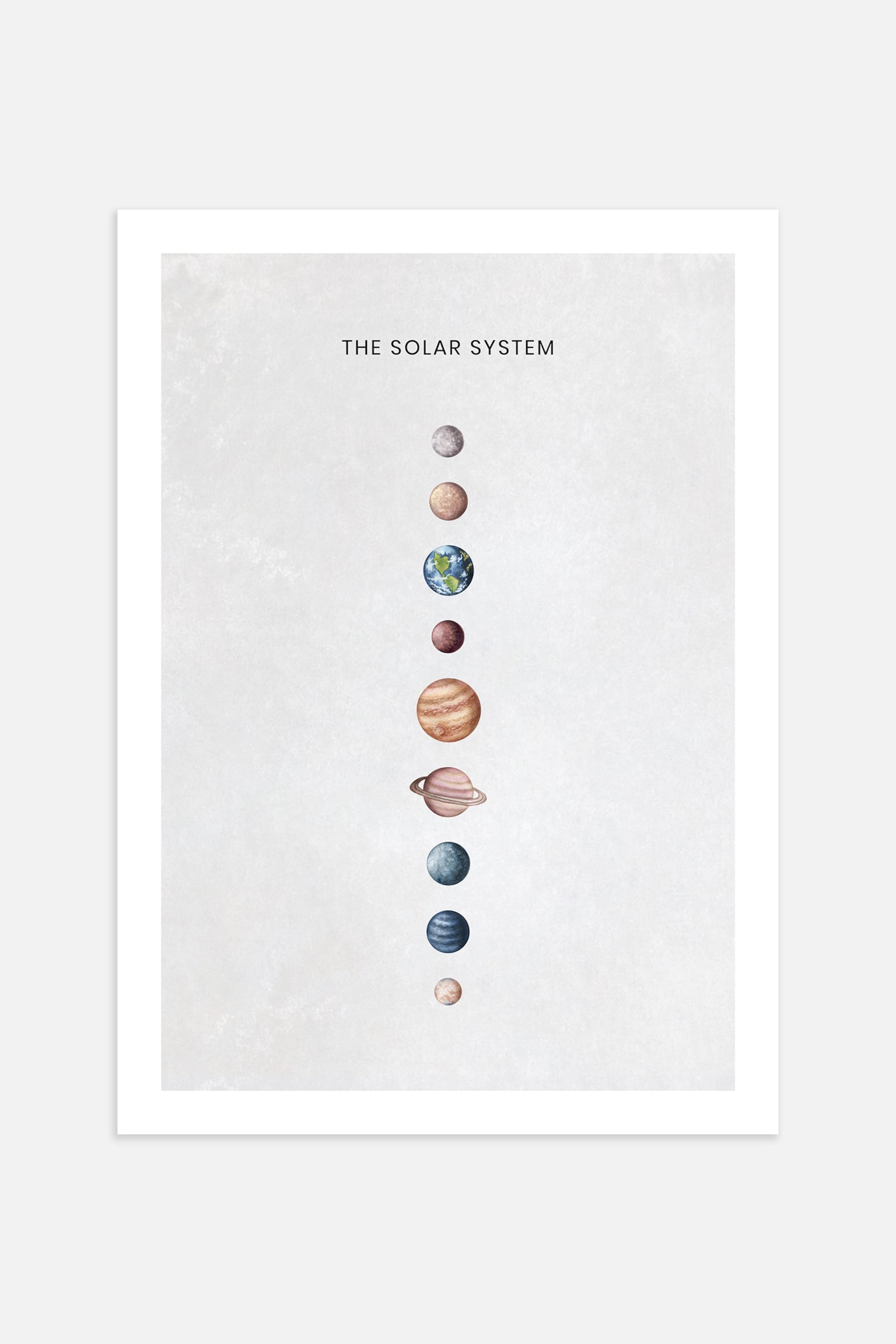 Solar System Poster - Brown/orange/blue - 1