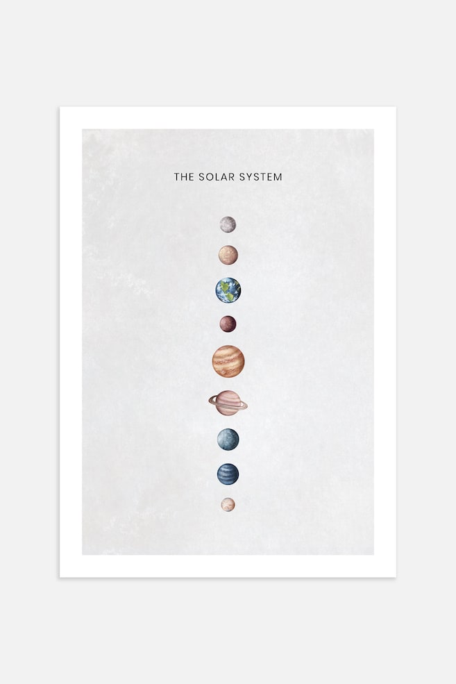 Solar System Poster - Bruin/oranje/blauw - 1