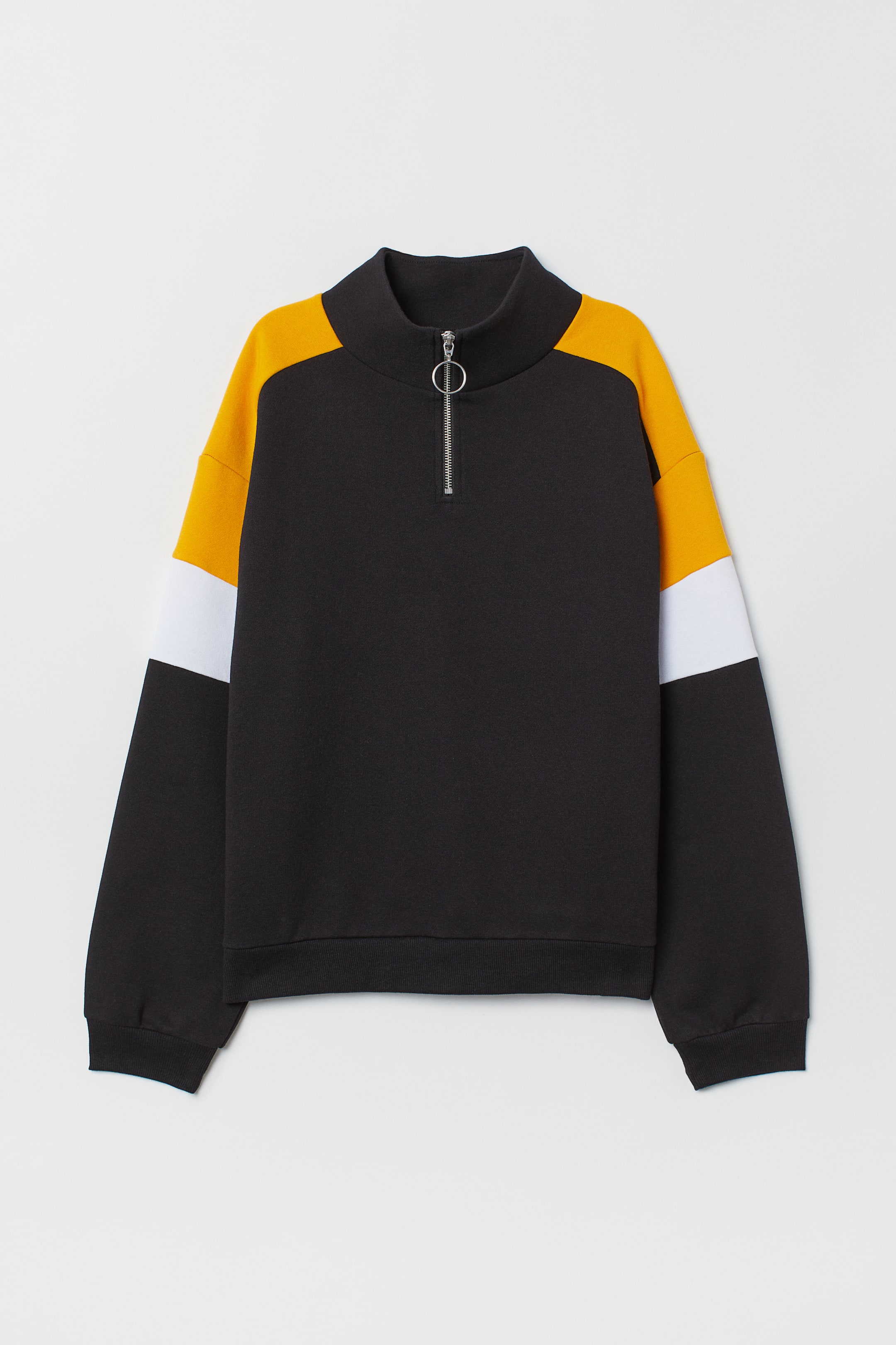 Größeres Bild ansehen: Sweatshirt mit Stehkragen - Schwarz/Gelb - Ladies | H&M DE 1