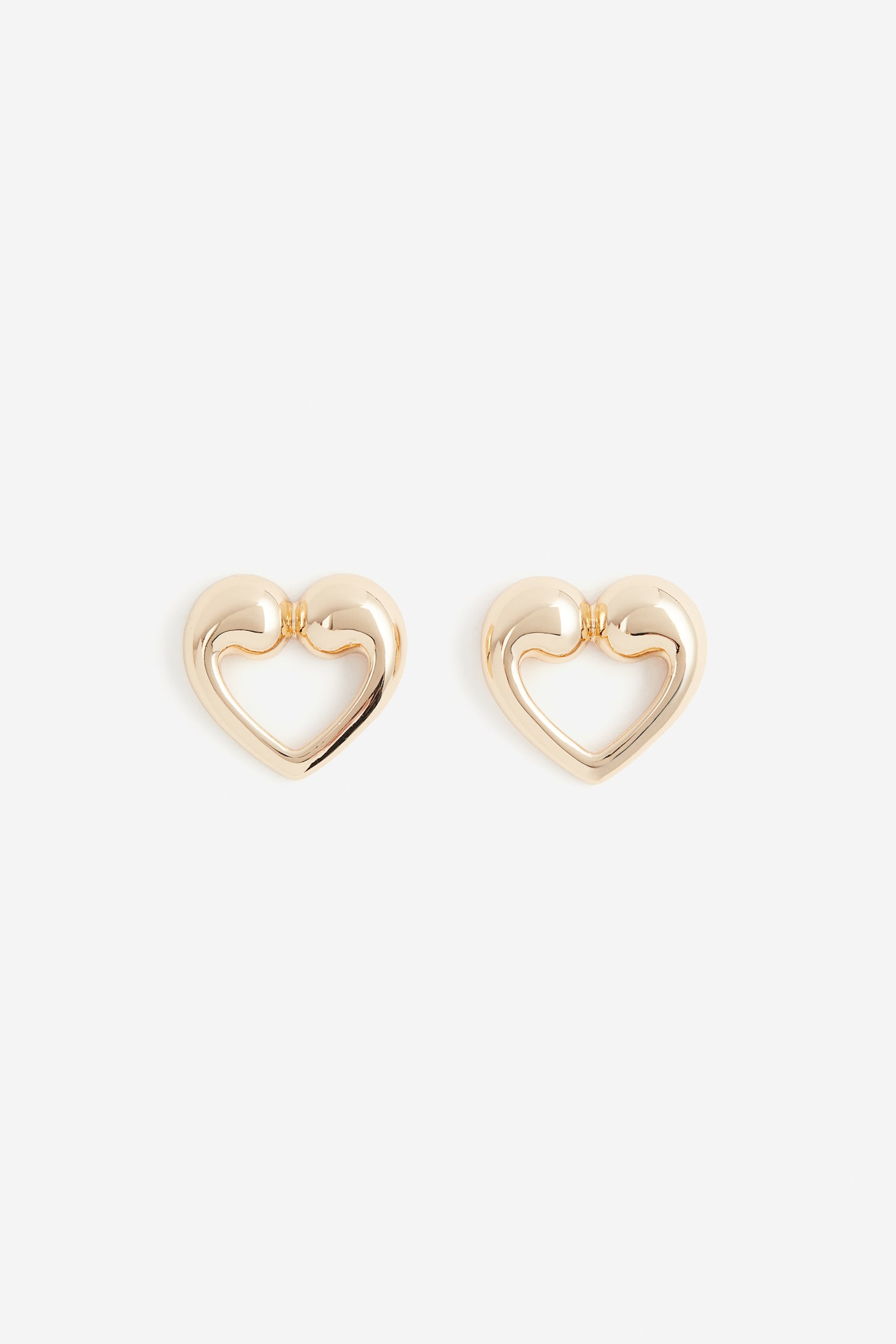 Heart Shaped Earrings - Gold colour - 2