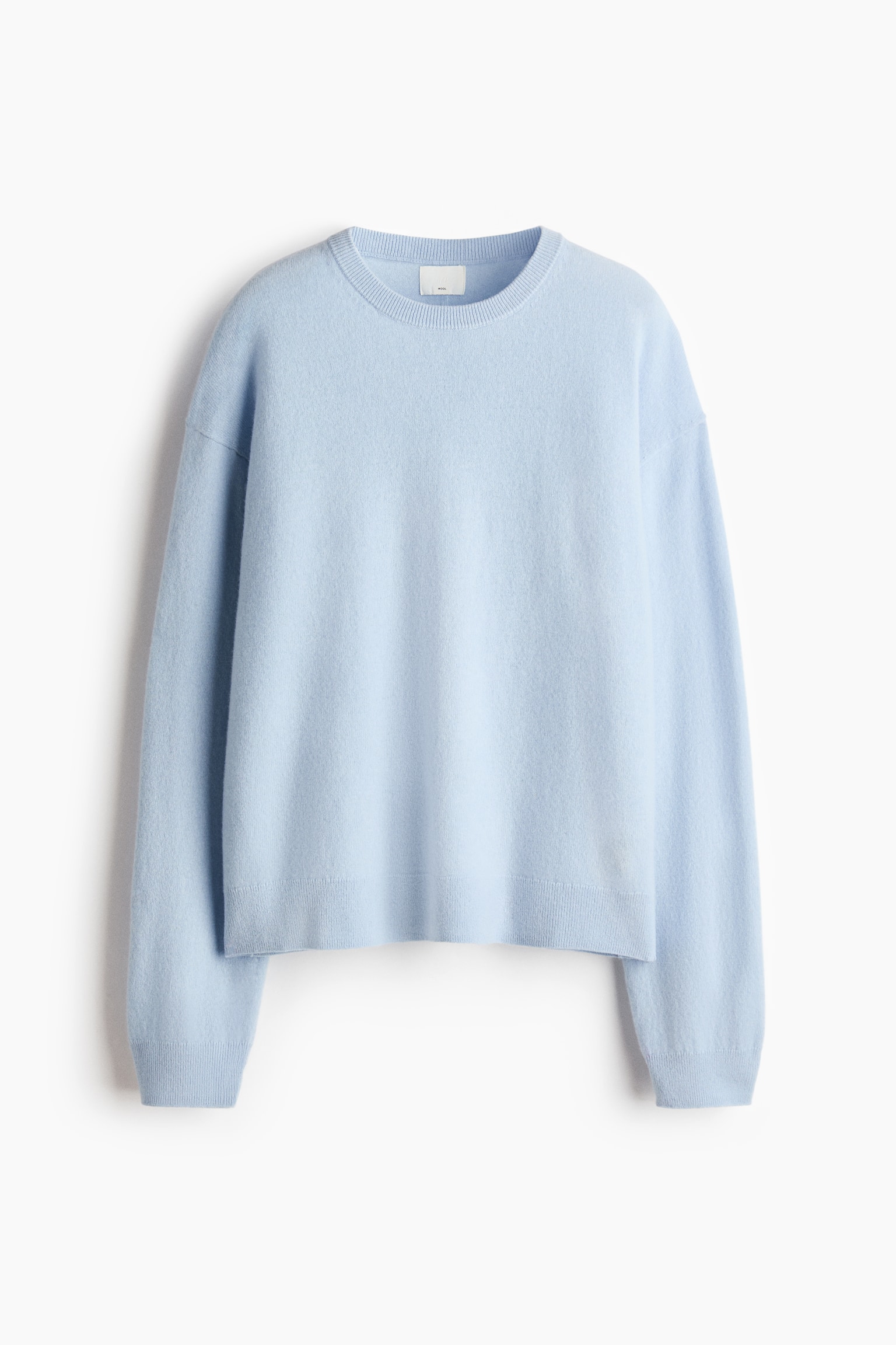 Oversized Wool Sweater - Light blue/Dark beige/Green/Gray melange/Red/Light beige/Navy blue - 1