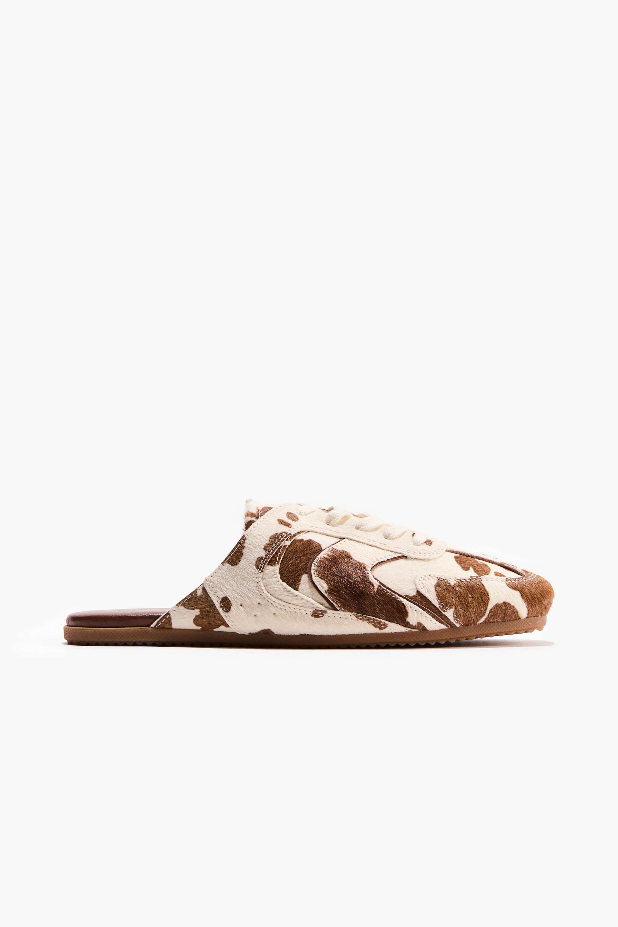 Sneaker-Style Leather Mules
