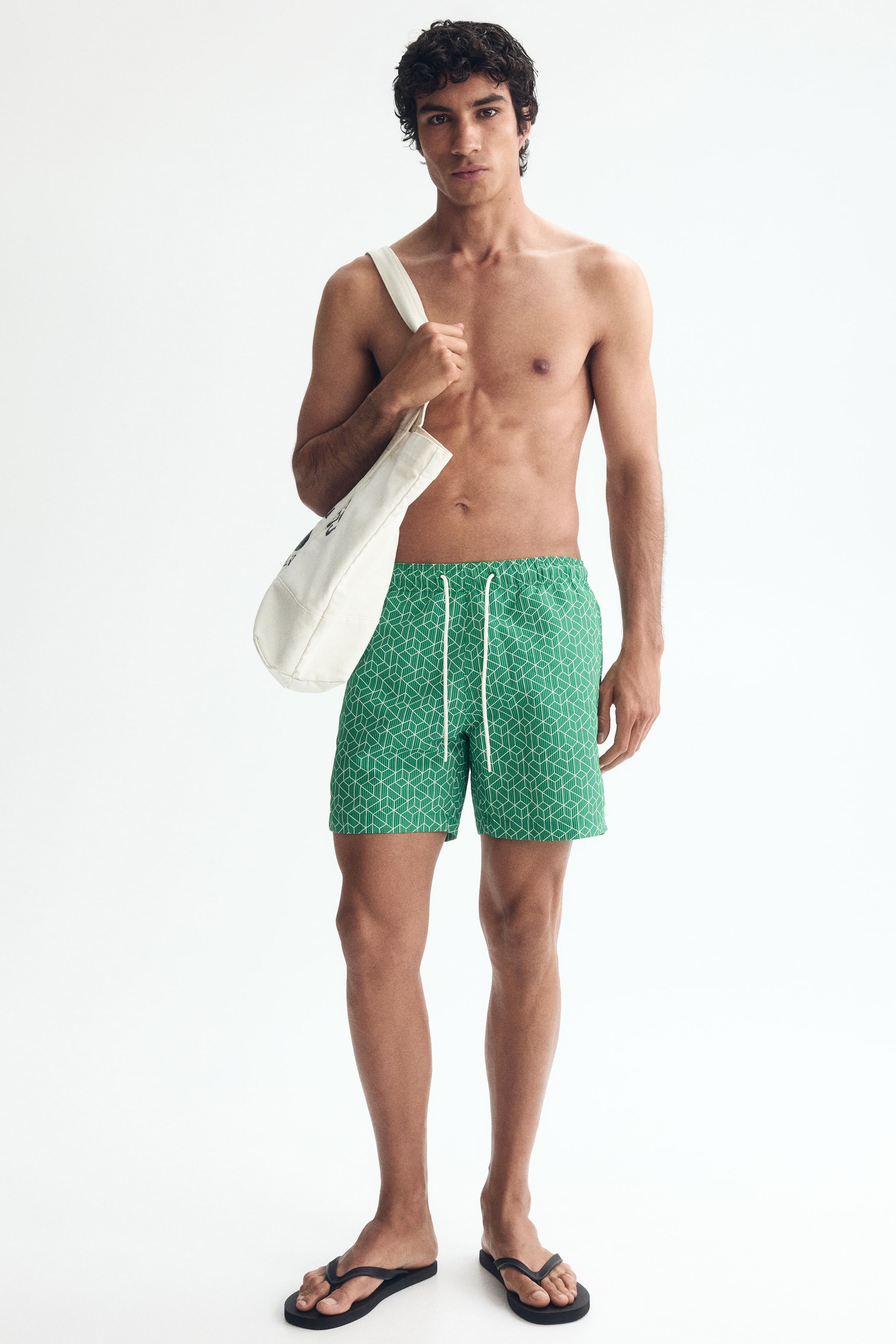 Agrandir l'image: Short de bain à motif - Vert/motif - HOMME | H&M BE 1