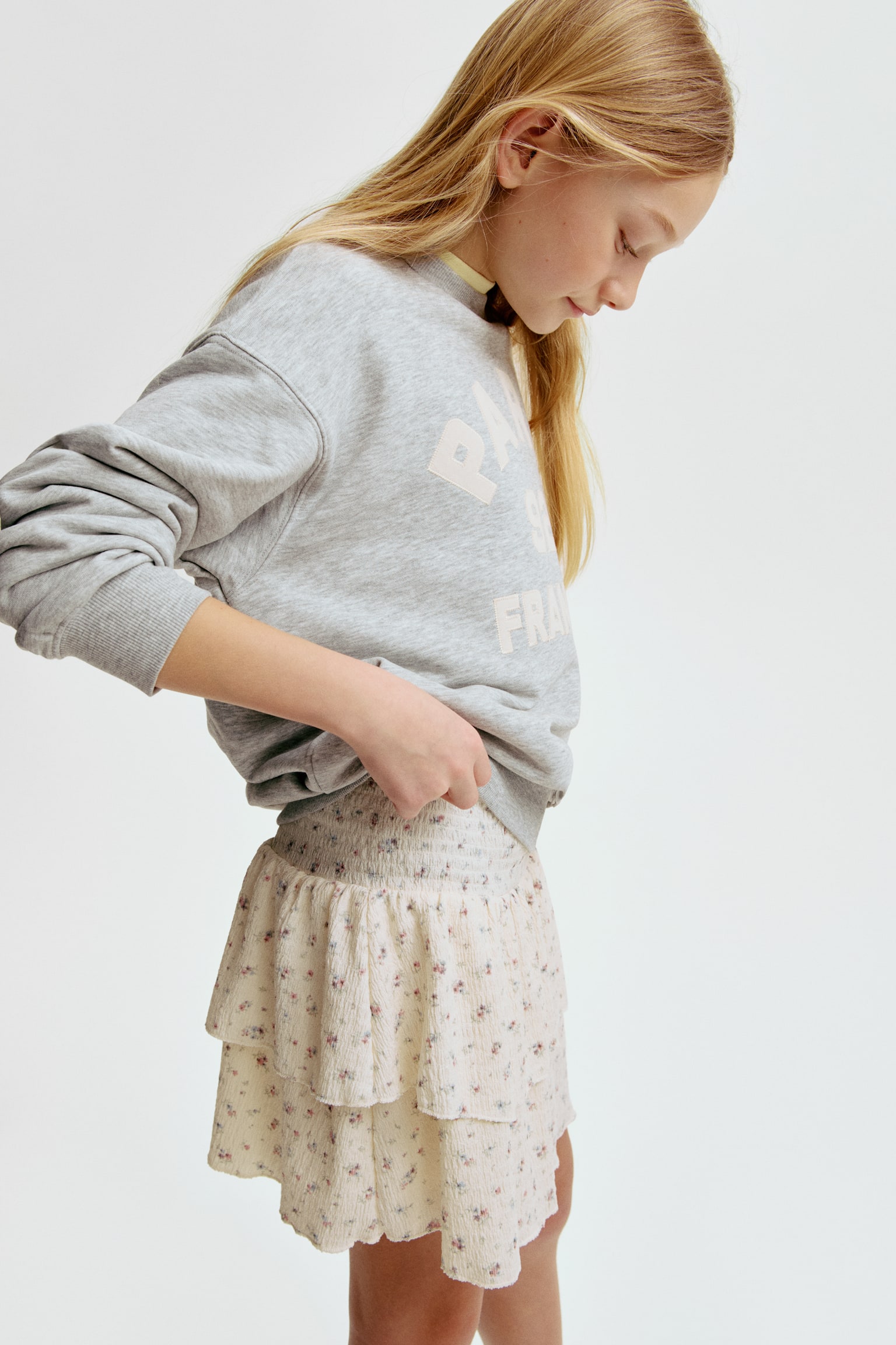 Falda estampada de volantes - 4