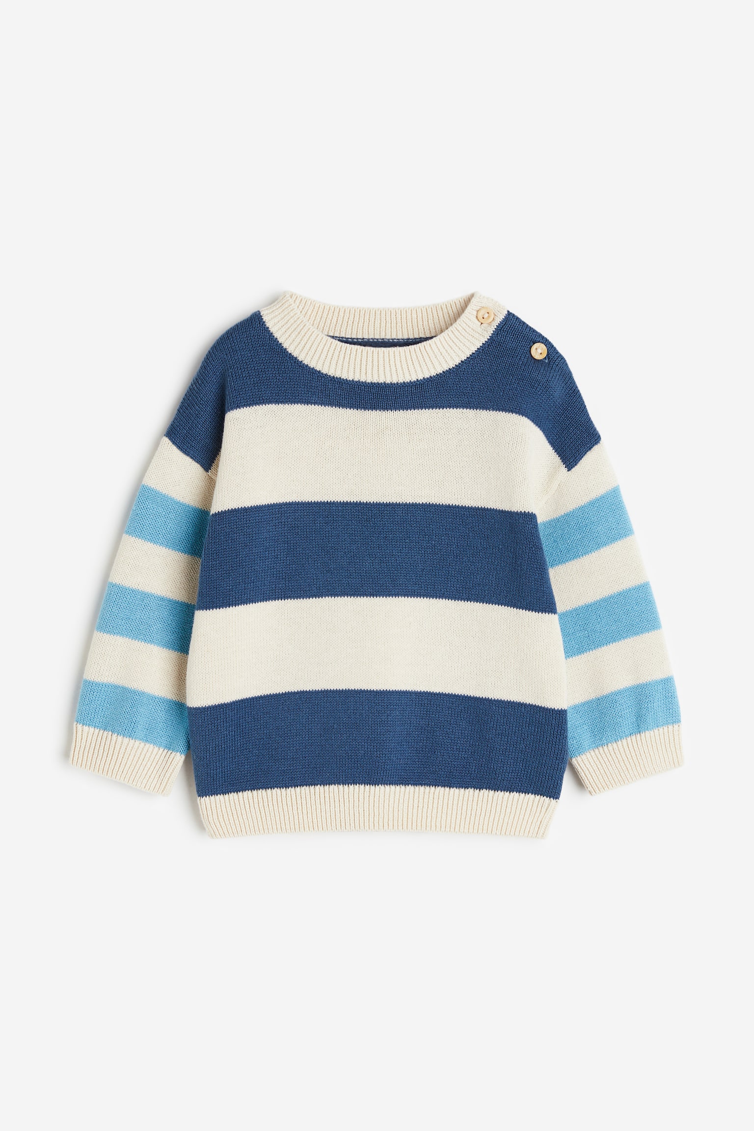 Knit Sweater - Blue/Stripe - 1