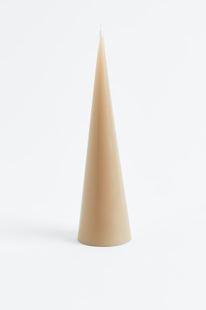 Cone-shaped candle - Beige/Light blue/Light pink - 1