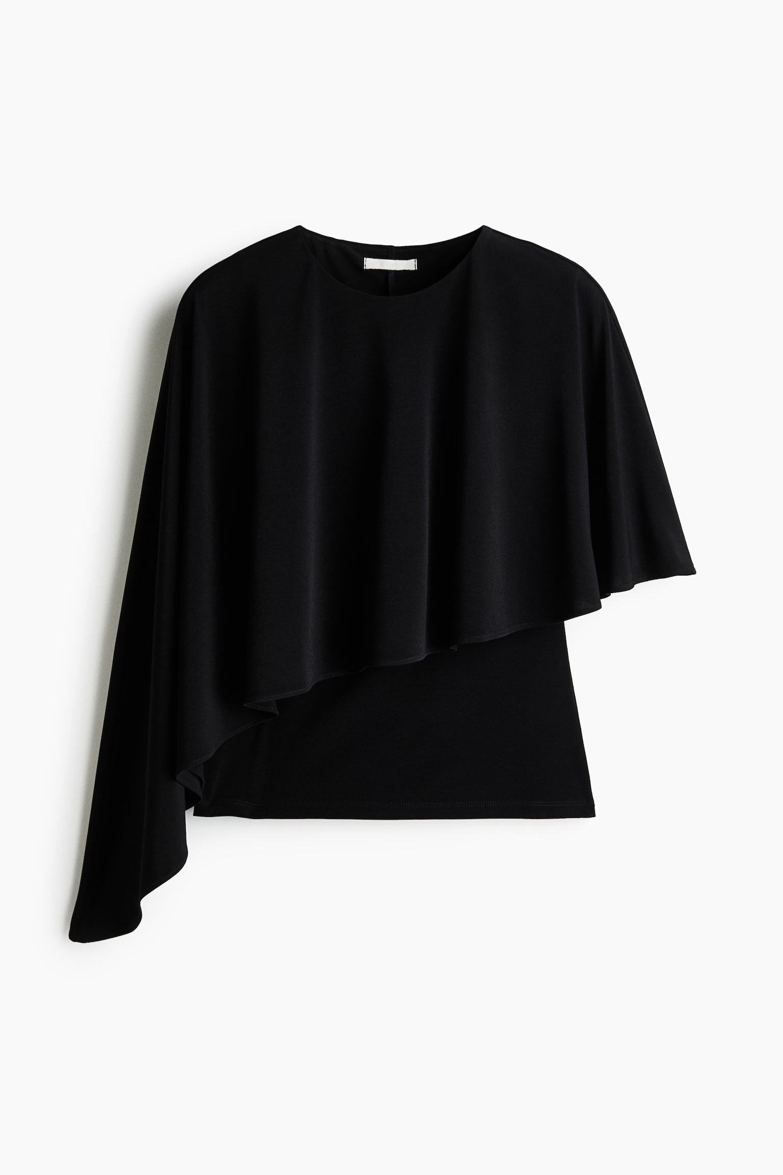 Cape-detail top - Noir/Orange pâle - 2