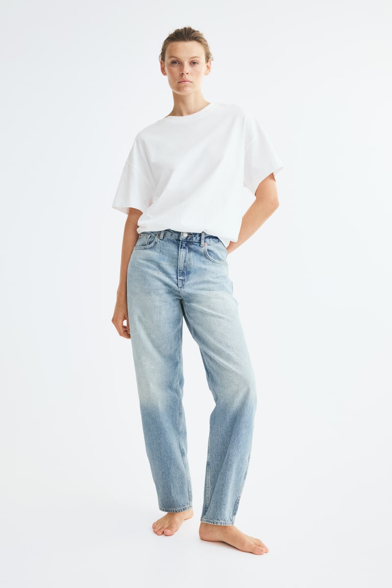 Barrel Regular Waist Jeans