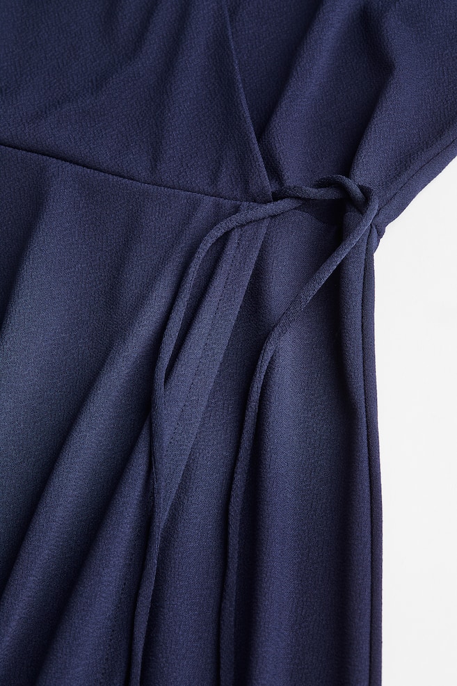 Jersey wrap dress - Dark blue/Light turquoise/Cream/Zebra-print - 2