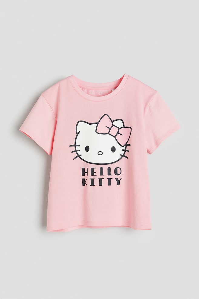 T-Shirt mit Print - Hellrosa/Hello Kitty/Naturweiß/Minnie Maus/Mintgrün/Sonic the Hedgehog - 1