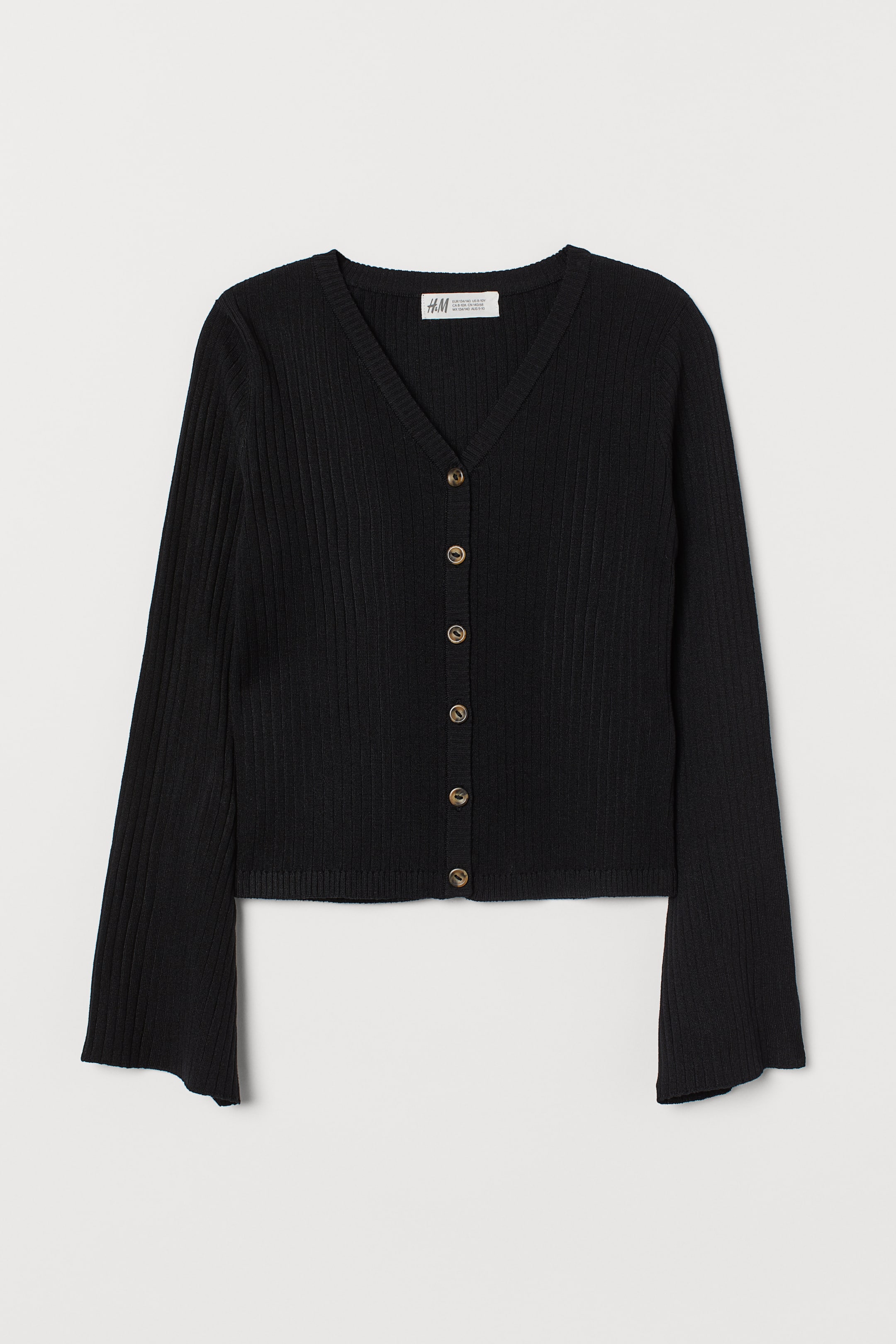 Προβολή μεγαλύτερης εικόνας: Ζακέτα με μανίκι καμπάνα - Μαύρο - Kids | H&M GR 1