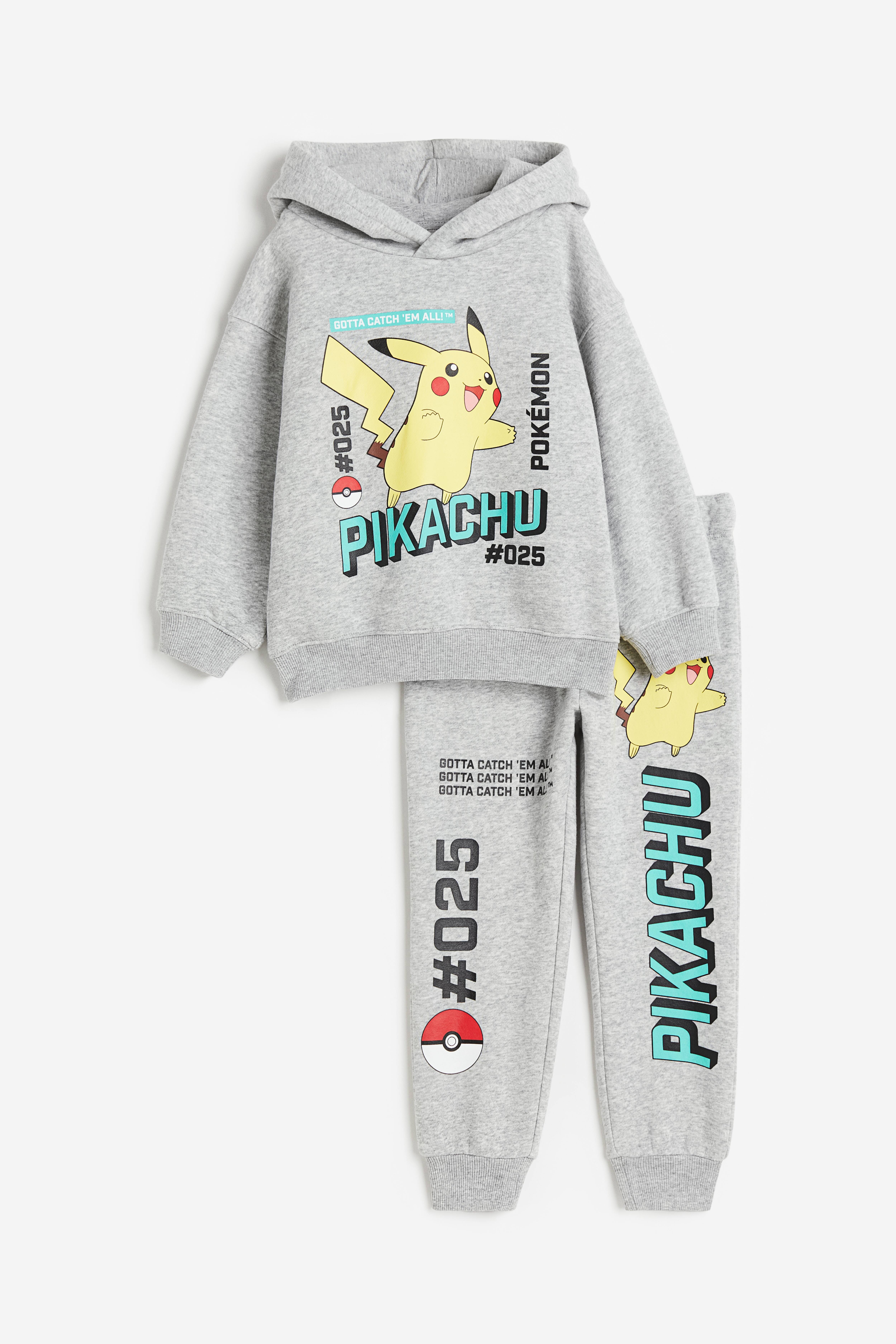 Pokemon Pikachu All Over Print Sweatshirt store Grey Size S