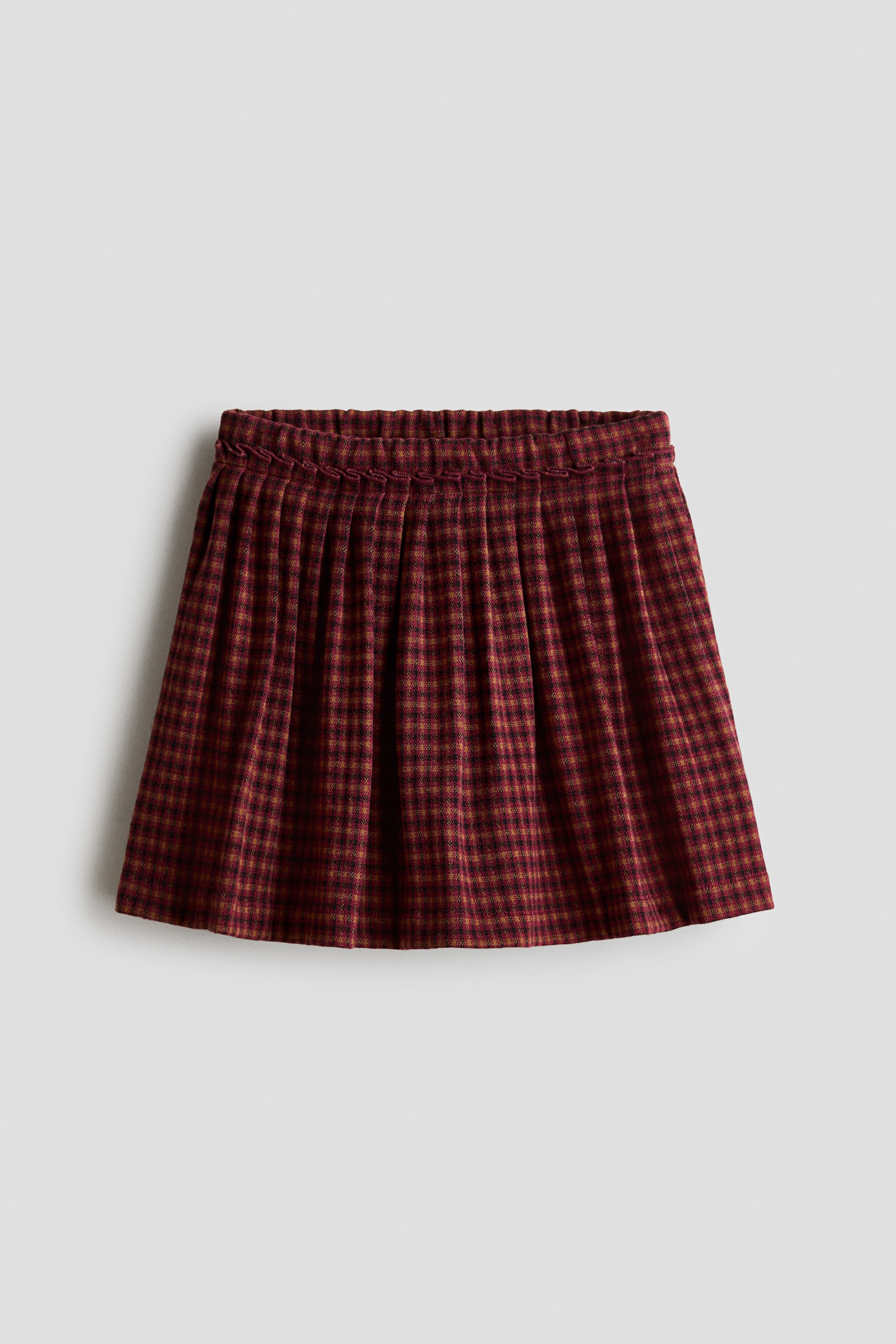 View larger image: Pleated skort - Dark red/Checked - Kids | H&M GB 1