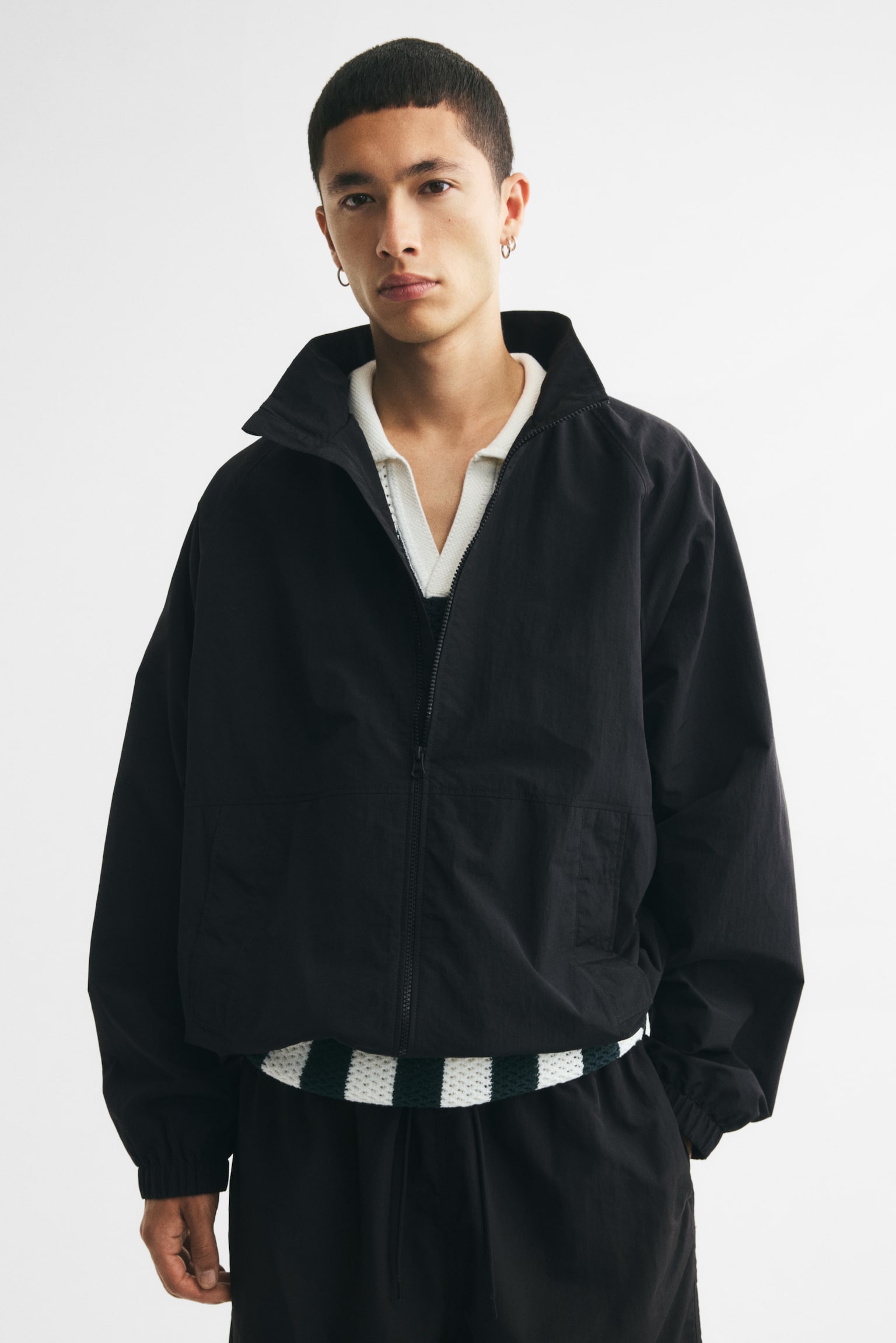 Windproof & water-repellent jacket - Black - 1
